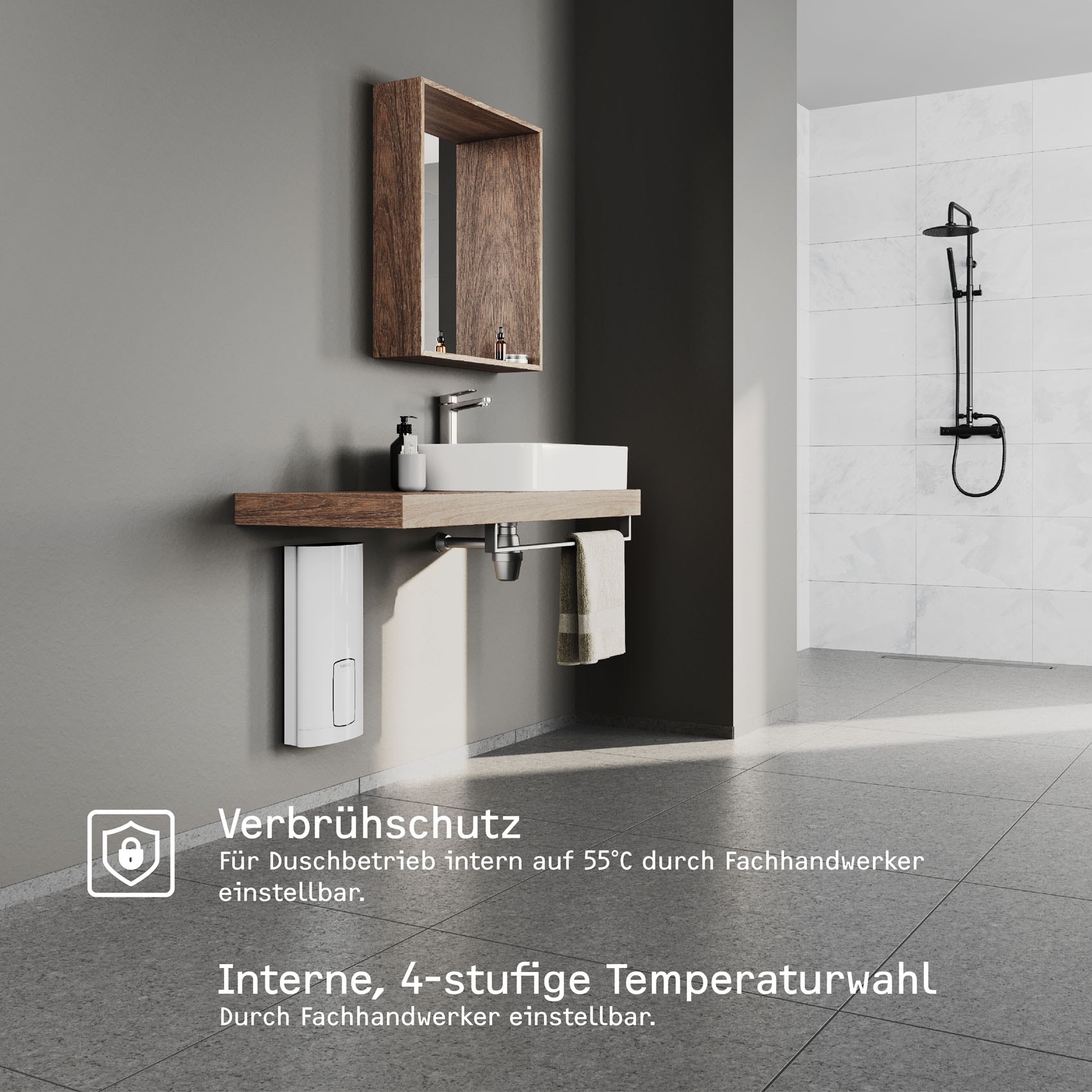 STIEBEL ELTRON Komfort-Durchlauferhitzer »HDB-E 27 Trend«, 2i Technologie für nahezu konstante Warmwassertemperatur