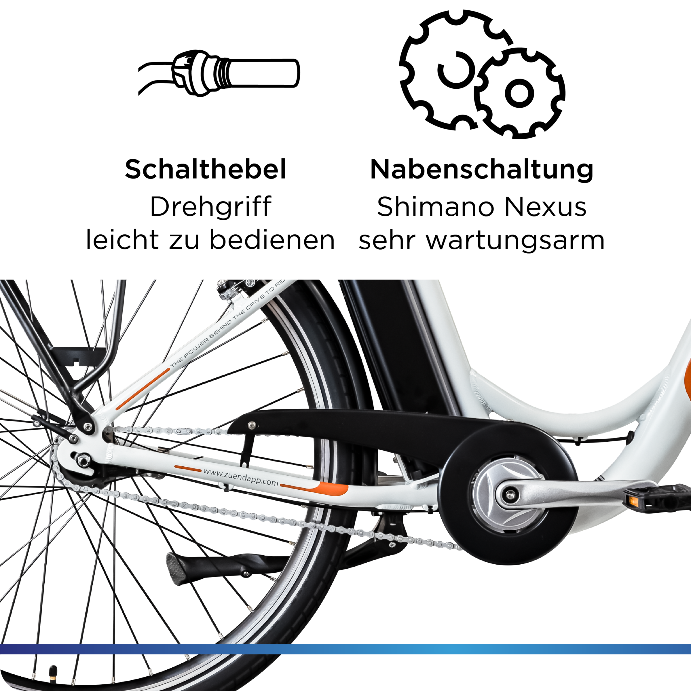 Zündapp »Z517« 7 Gang Shimano Nabenschaltung Frontmotor 250 W Pedelec, Elektrofahrrad für Damen u. Herren