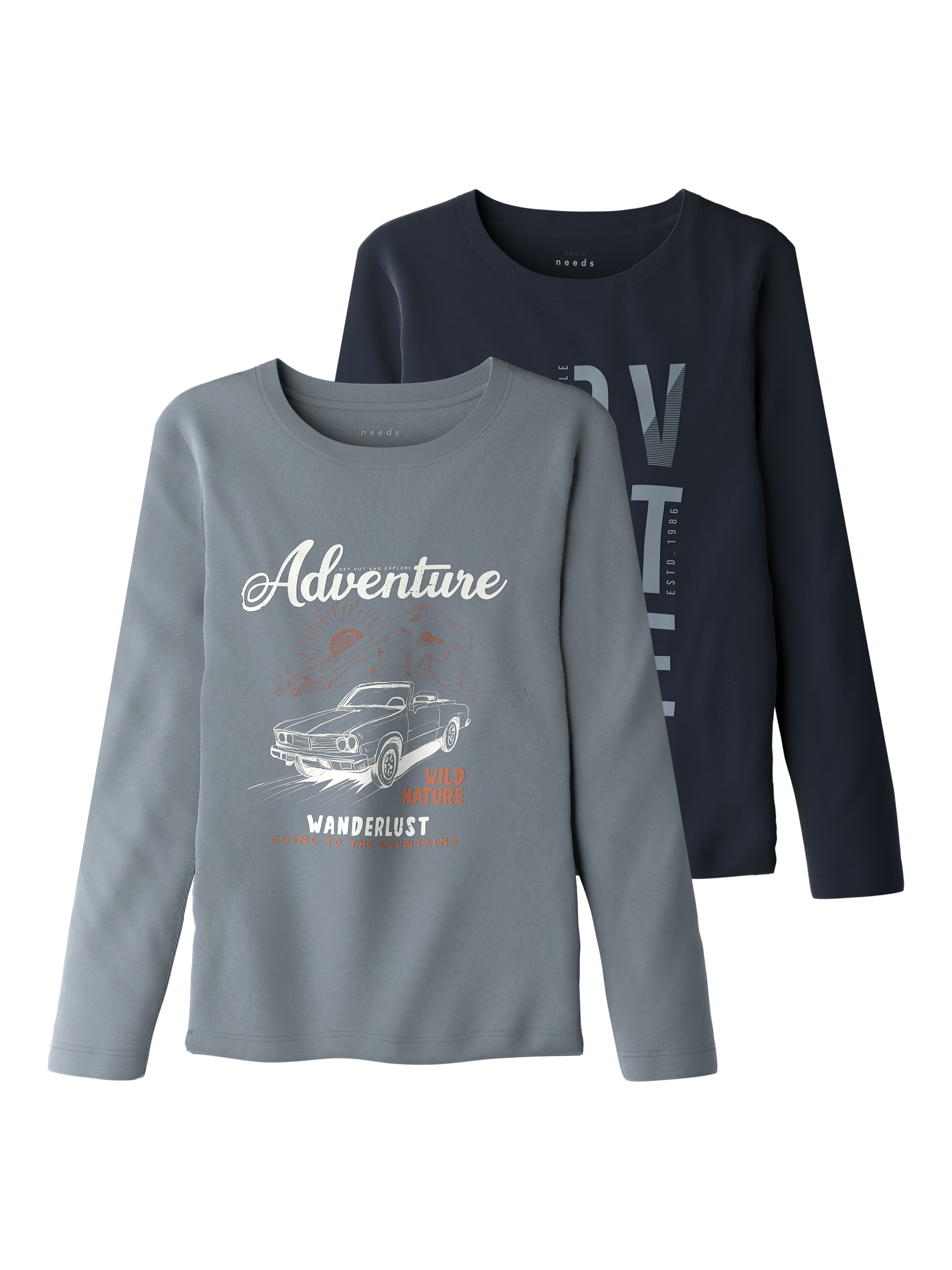 Name It Langarmshirt »NKMVUX 2P LS TOP«, (Packung, 2er-Pack)