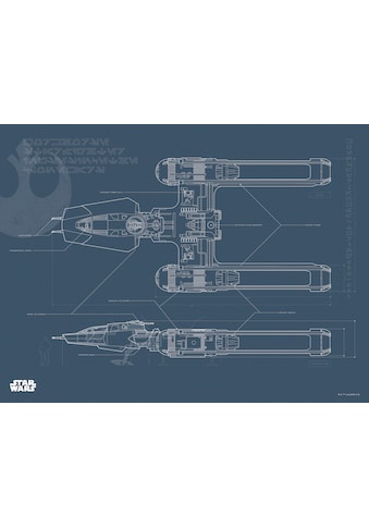 Poster »Star Wars EP9 Blueprint Y-Wing«, Star Wars, (1 St.), Kinderzimmer,...