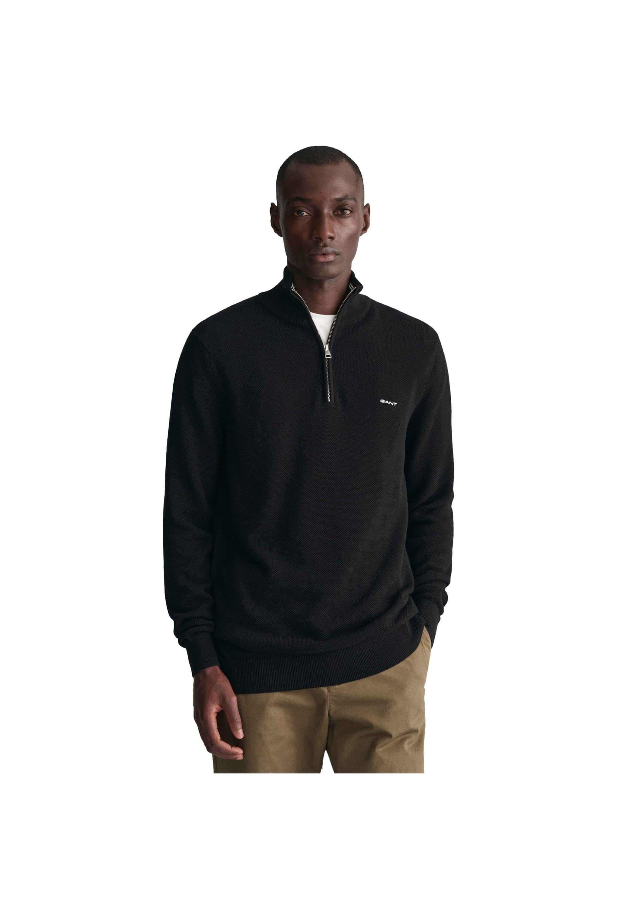 Gant Sweater »Strickpullover COTTON PIQUE HALF ZIP«