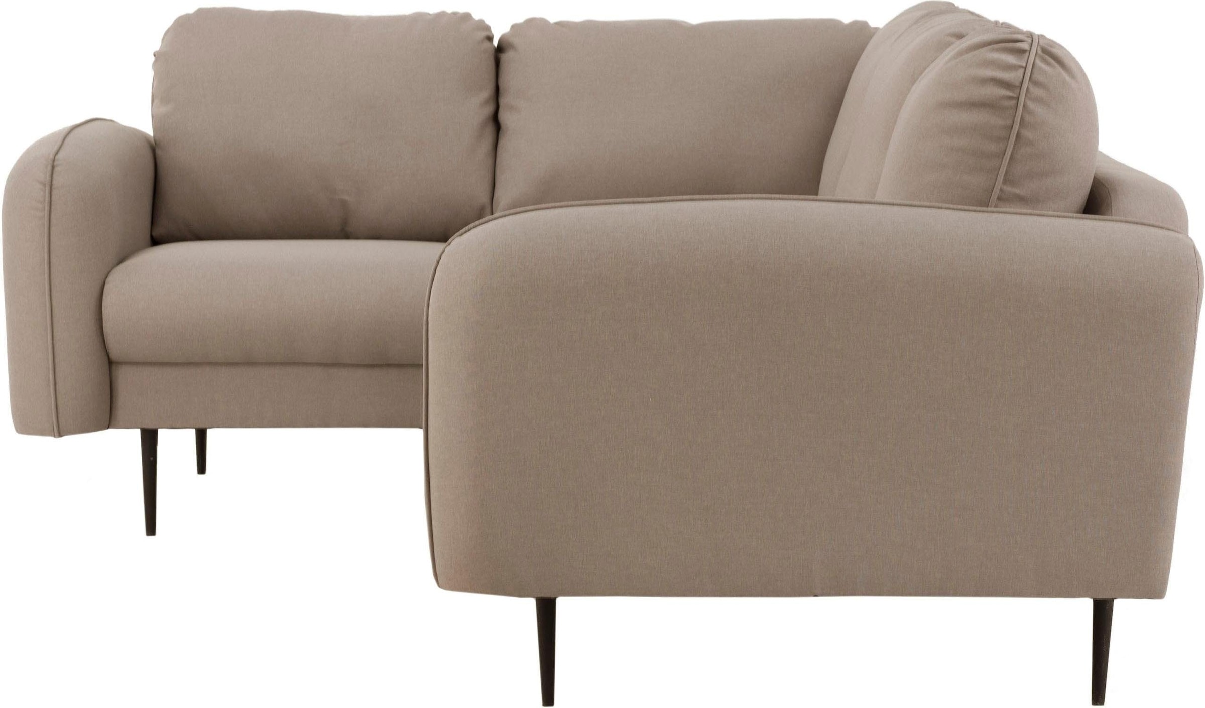 Leonique Ecksofa »Skidi L-Form« mit losen Rückenkissen und Keder oben auf der Armlehne