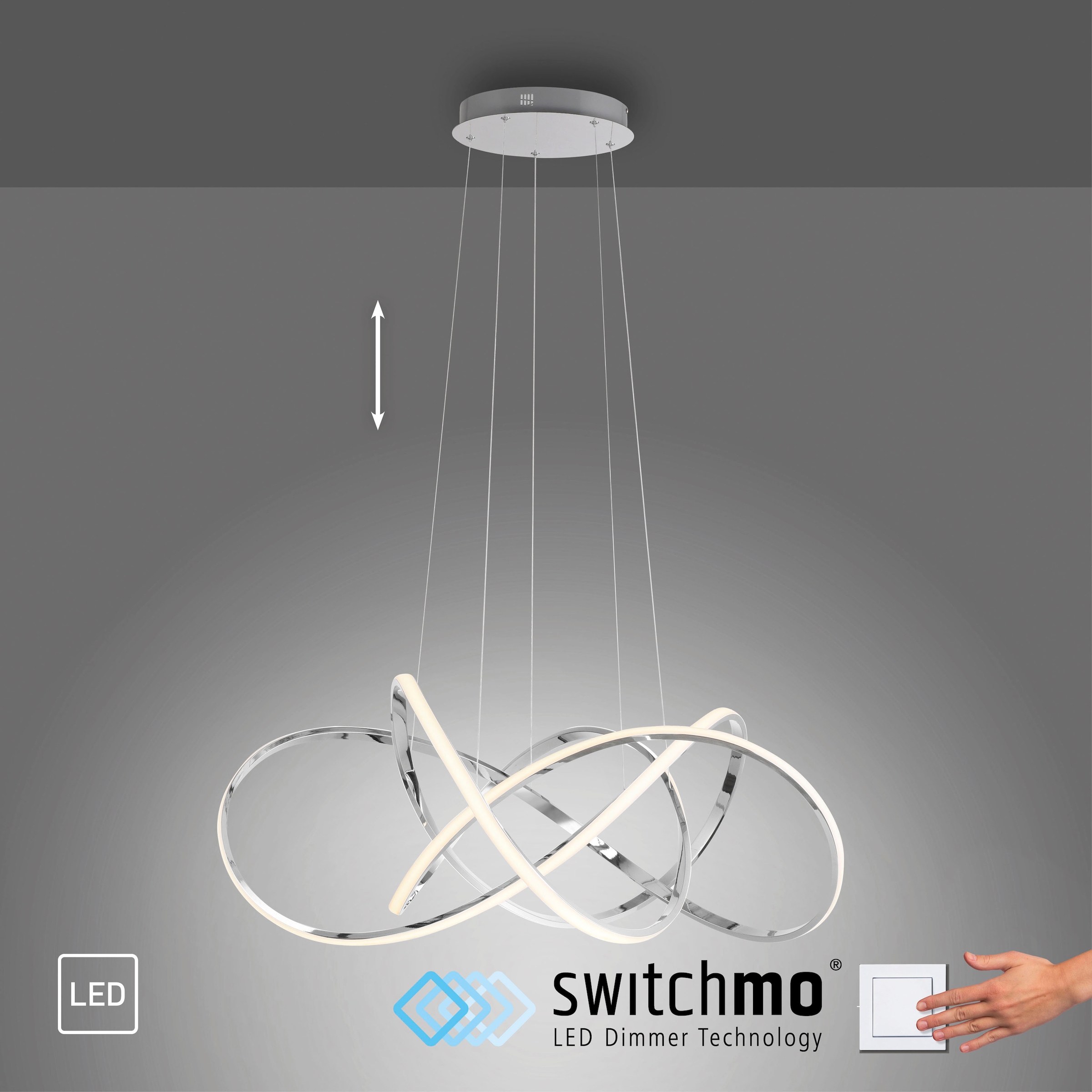 Paul Neuhaus Pendelleuchte »KIRIBI«, 1 flammig, Leuchtmittel LED-Board | LED fest integriert
