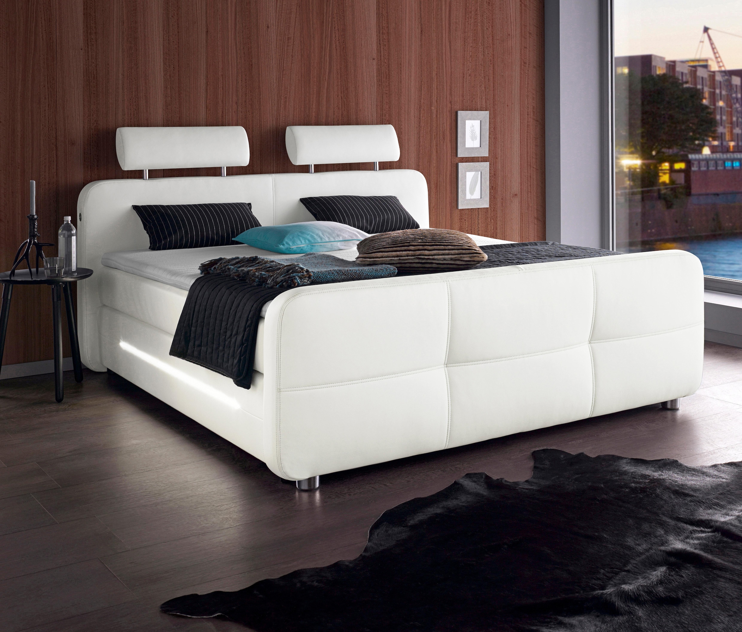 Jockenhöfer Gruppe Boxspringbett »Gina«, inkl. Topper und LED-Beleuchtung, erhältlich in der Größe 180x200cm