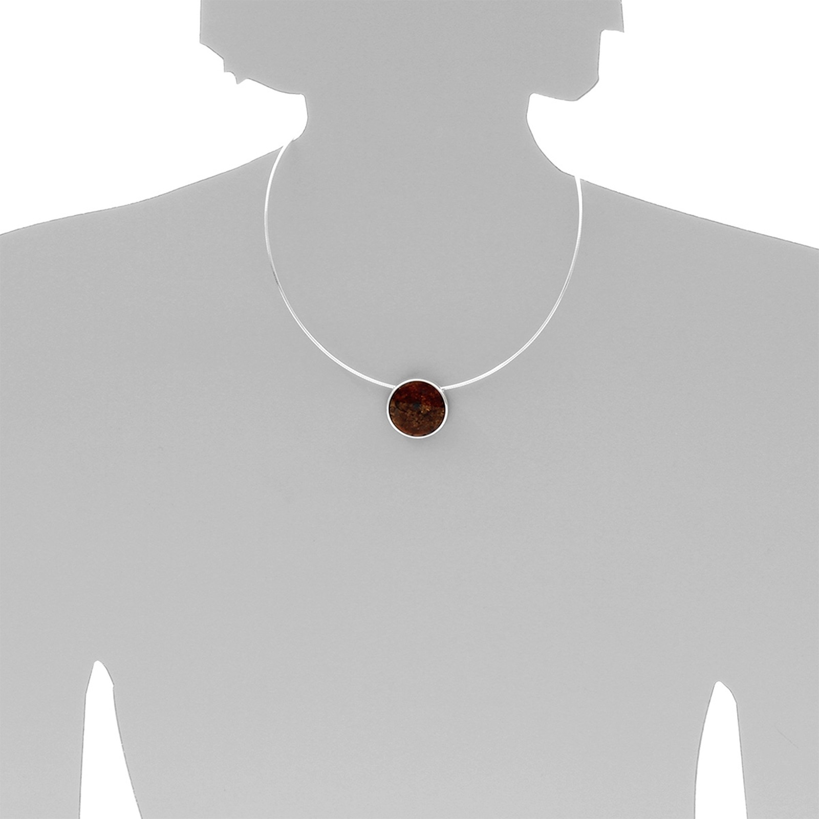 OSTSEE-SCHMUCK Kettenanhänger »- Gleiter-Frouke 24 mm - Silber 925/000 - Bernstein«