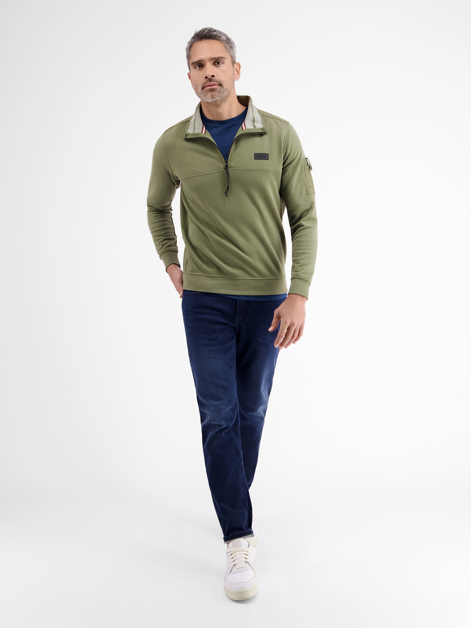 LERROS Sweatshirt »LERROS Troyer in weicher Sweatqualität«