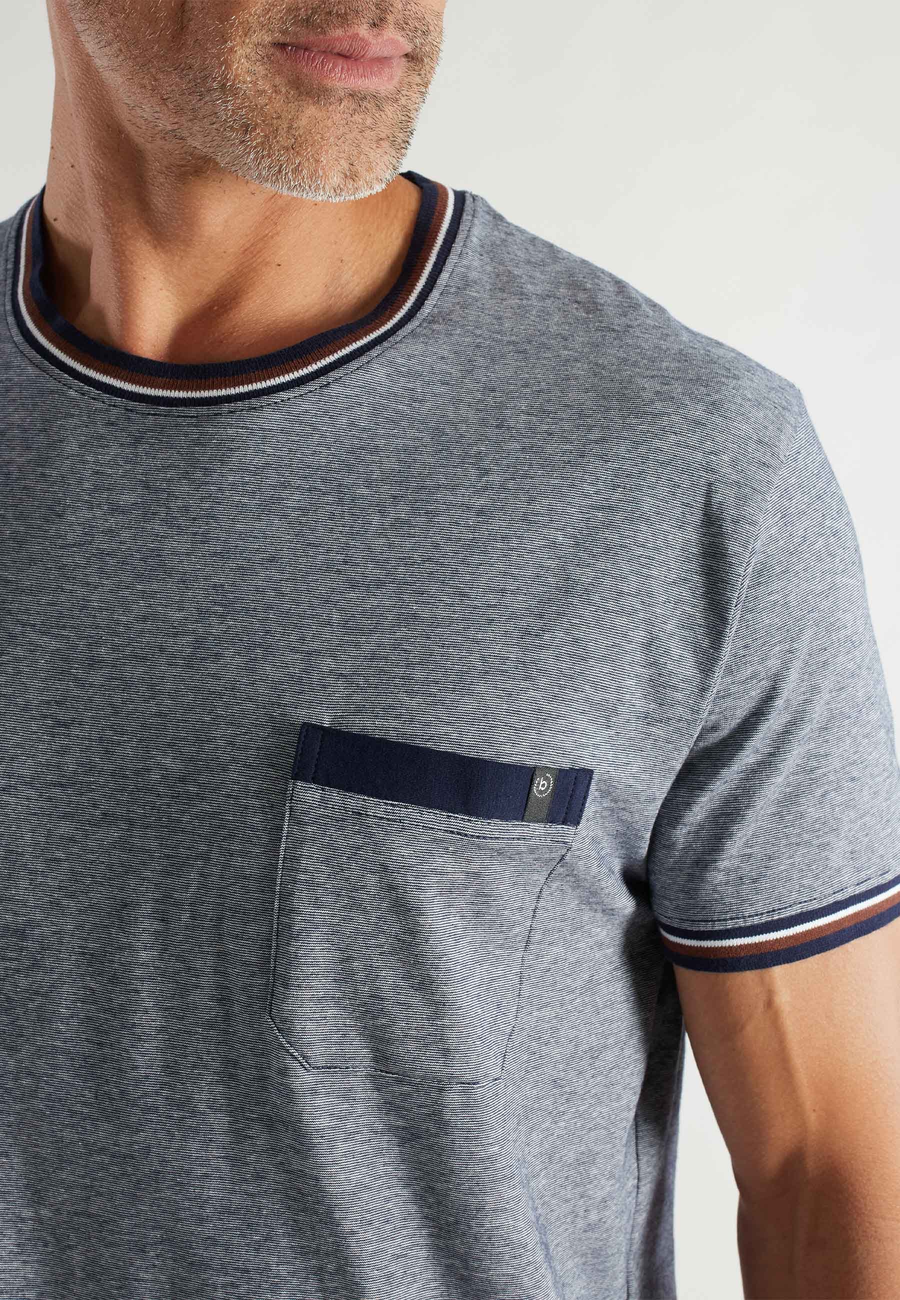 bugatti Shorty 2 Kurzarm, Rundhalsausschnitt, kurze Hose, mit Brusttasche, Baumwollmix