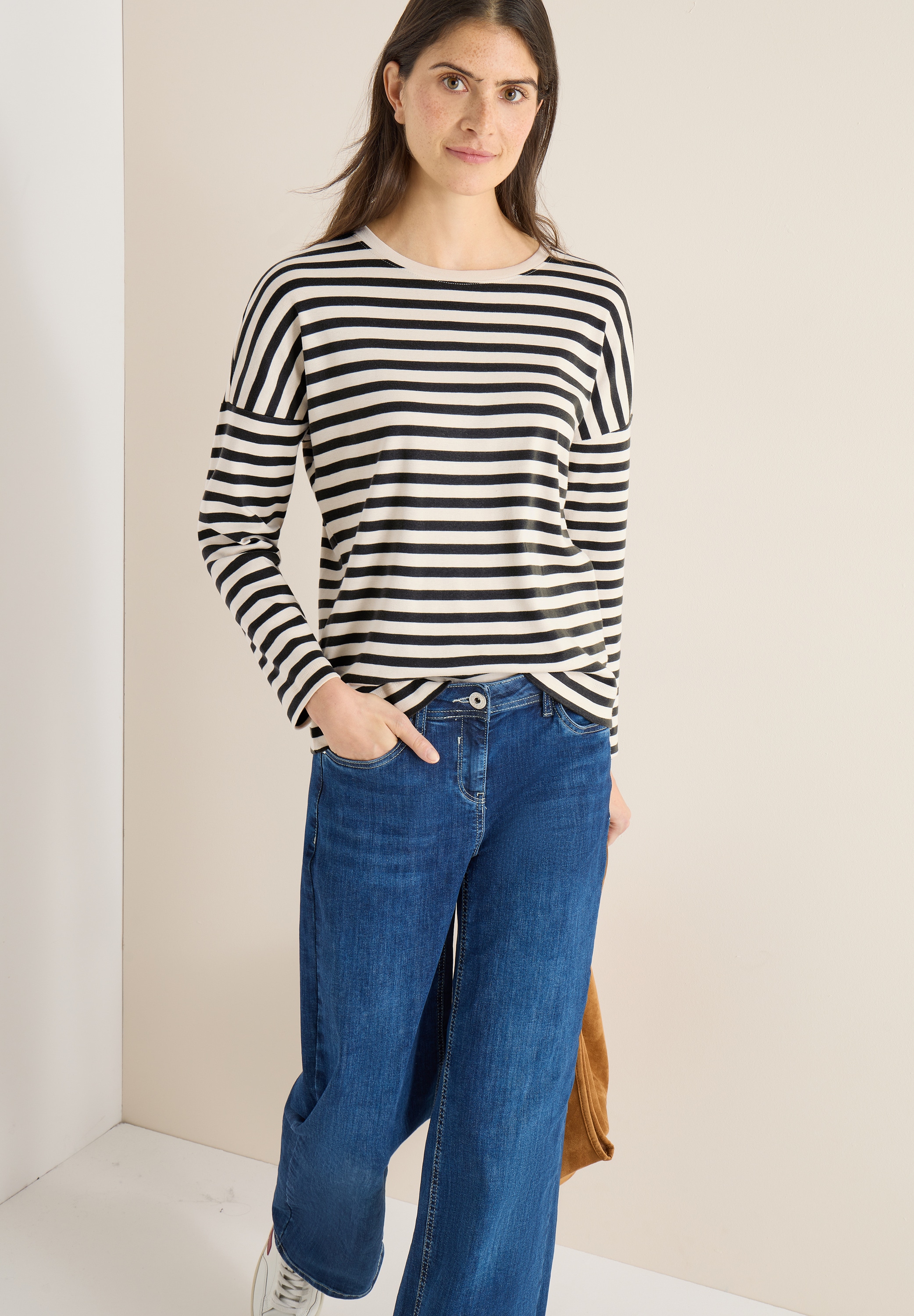 Cecil Langarmshirt im Streifen-Design