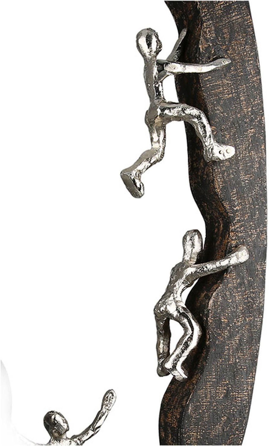 Casablanca by Gilde Dekofigur »Skulptur "Succeed"« Material-Mix aus Aluminium und Mangoholz