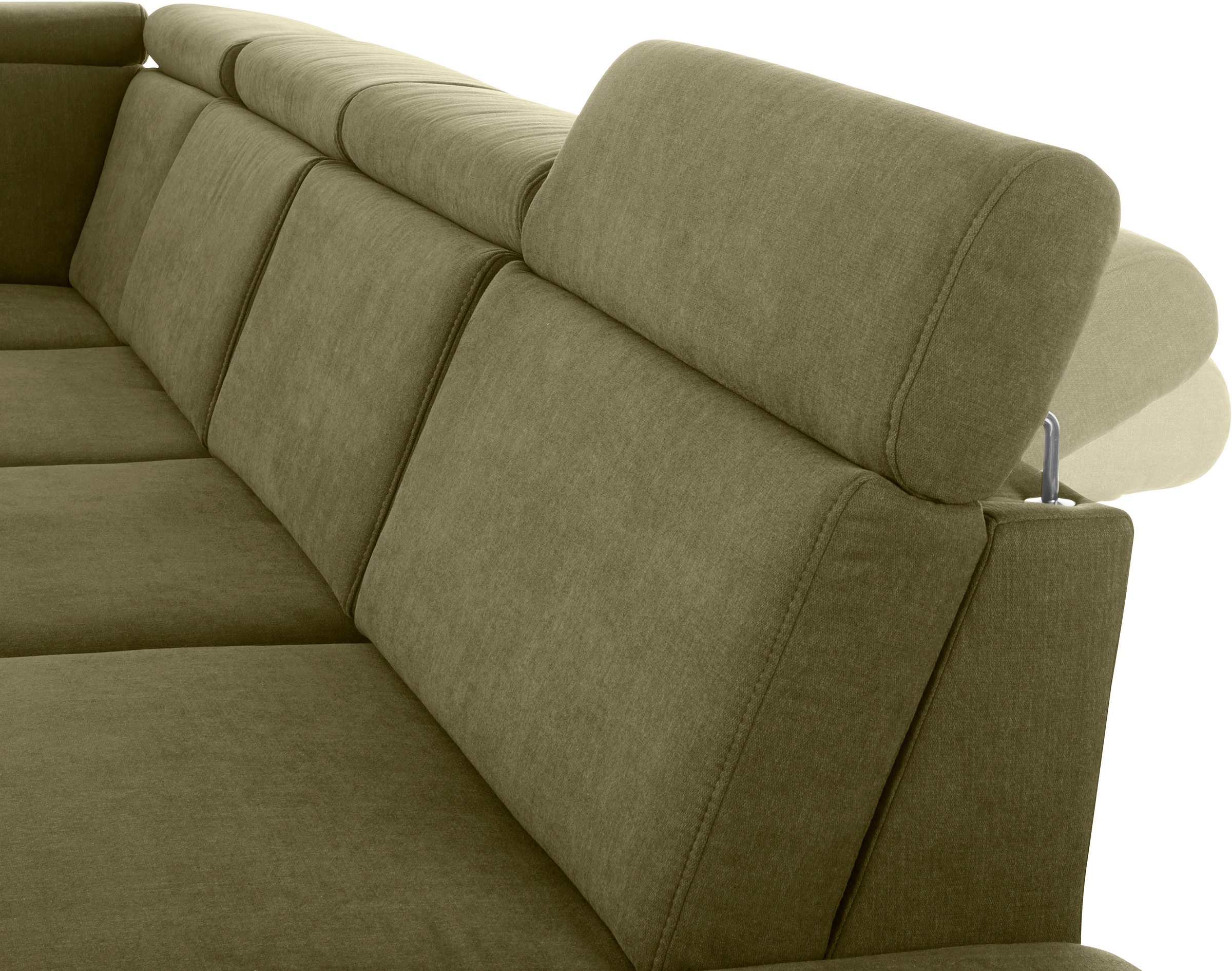 sit&more Wohnlandschaft »Brisbane U-Form«, Fußhöhe 15 cm, inklusive Sitztiefen-, Armteil- und Kopfteilverstellung