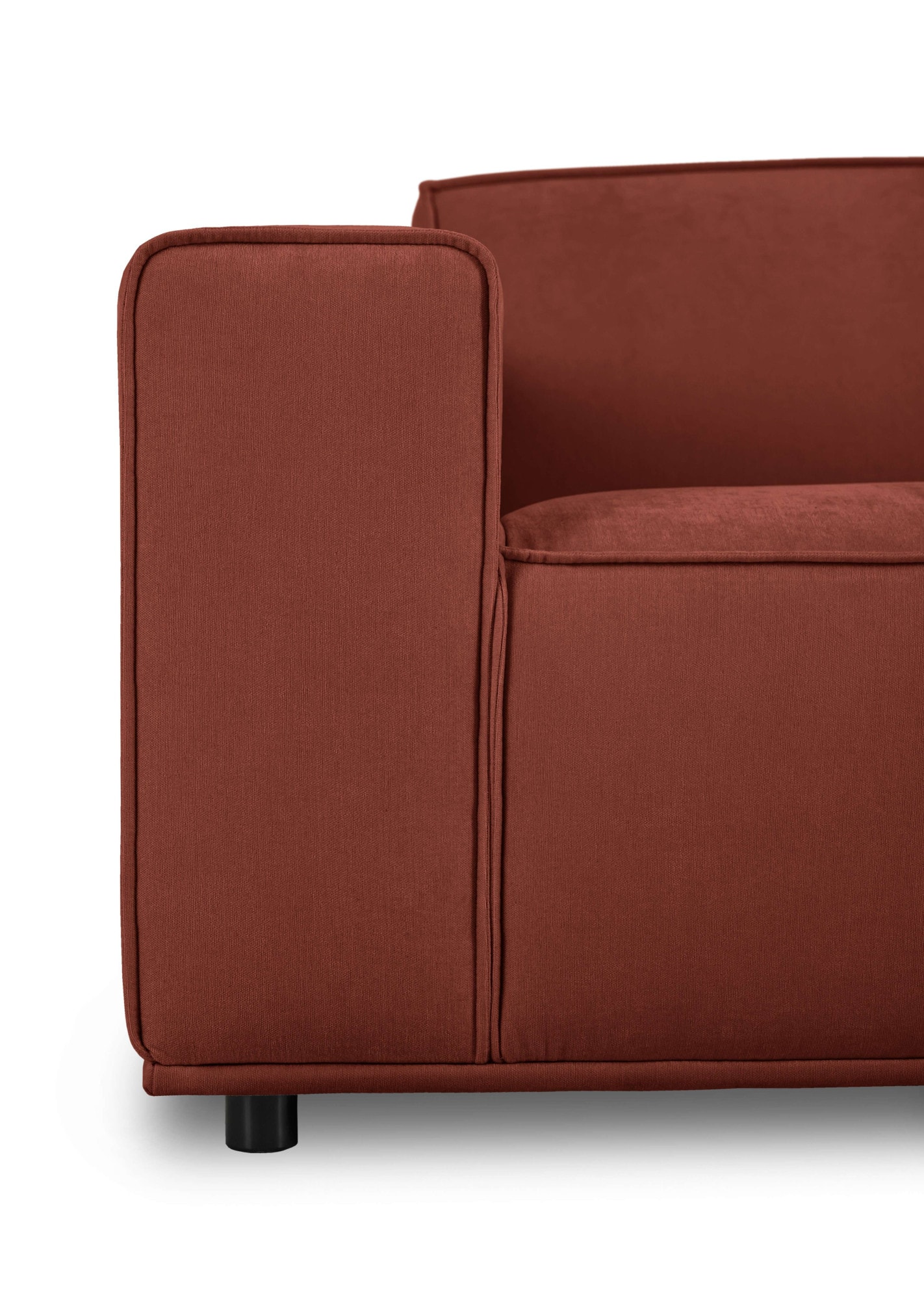 Home affaire Loveseat »Avelin, 1.5 Sitzer, 140 cm, Chenille, Struktur-Boucle«, mit Wellenunterfederung, Kedernaht, bodentief, Skandi-Design
