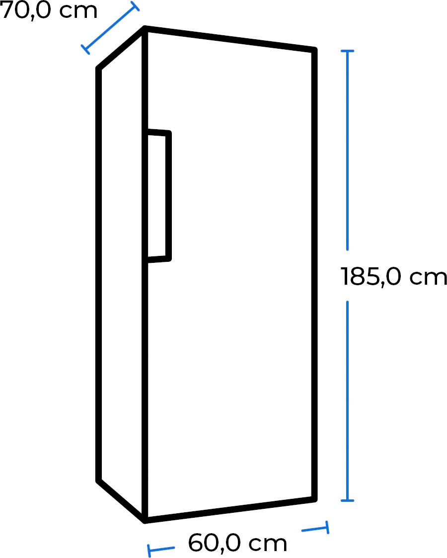 exquisit Vollraumkühlschrank »KS360-V-HE-040D«, 359 Liter Nutzinhalt, NoFrost, Display