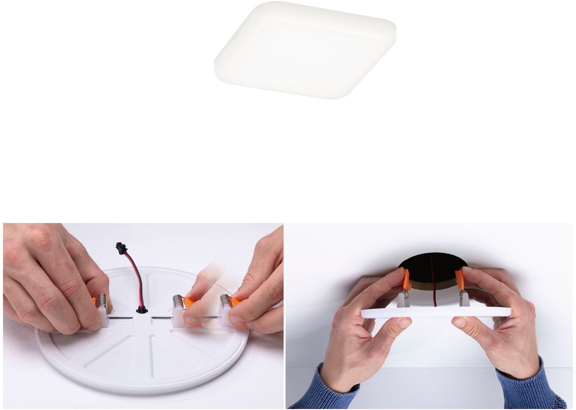 Paulmann LED Bad-Einbauleuchte  »Veluna«, Schutzart IP44 spritzwassergeschützt, Gr. ca. 7,5 x 7,5 cm