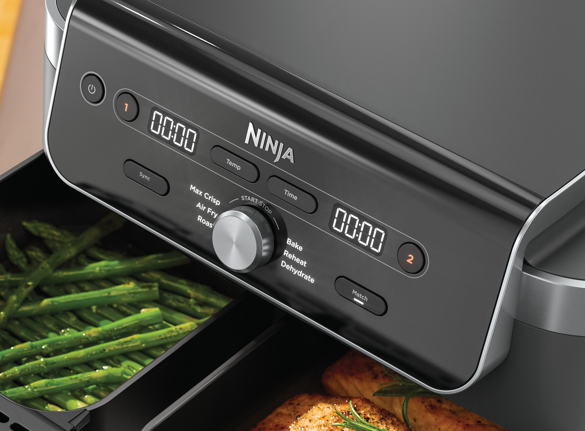 NINJA Heißluftfritteuse 2470 W mit 9,5 l Fassungsvermögen