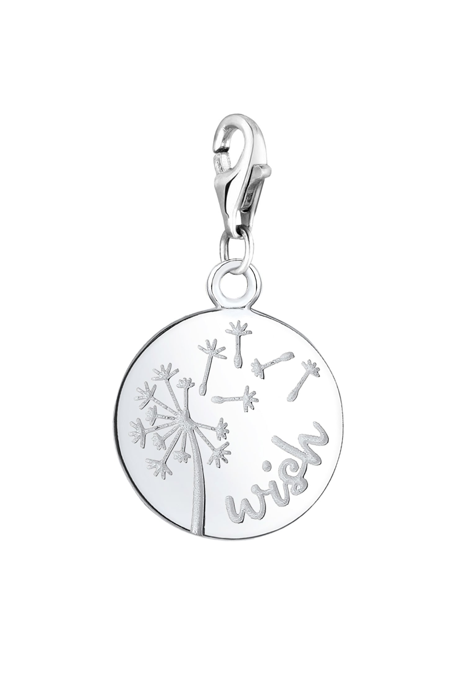 Nenalina Charm-Einhänger »Charm Pusteblume Anhänger Rund vergoldet 925 Silber«