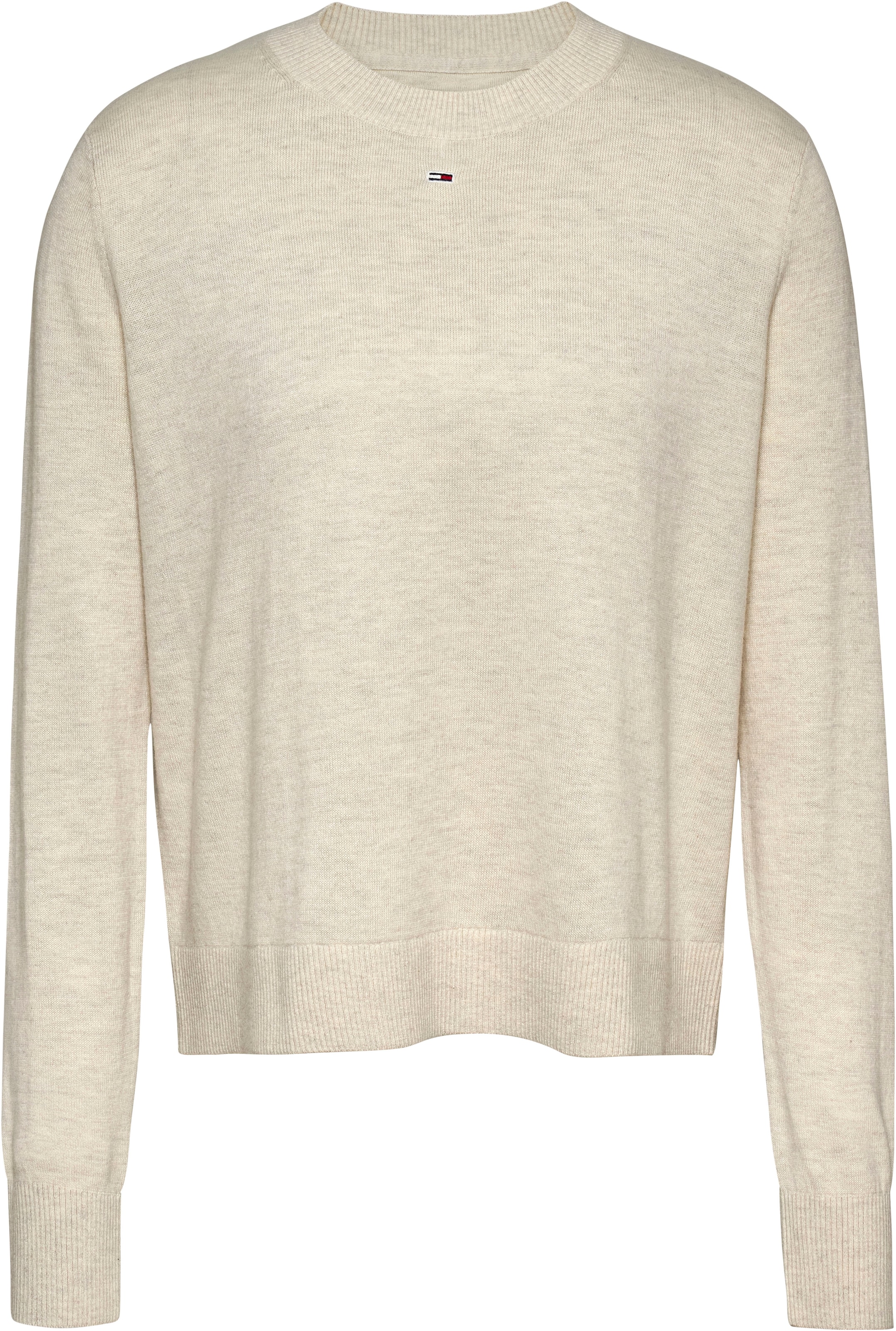 Tommy Jeans Strickpullover »TJW ESSENTIAL CREW NECK SWEATER«, mit Logostickerei