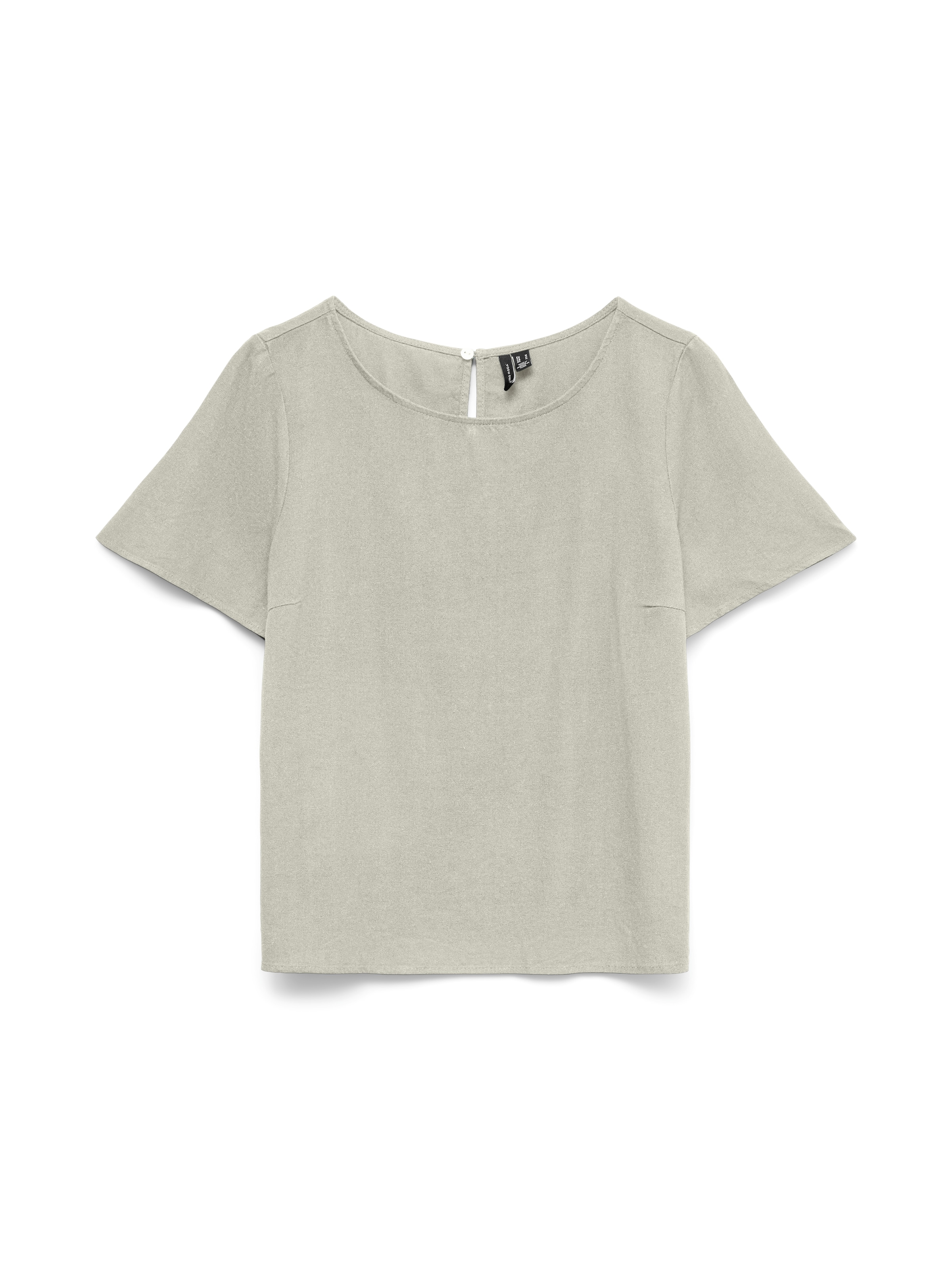 Vero Moda Blusenshirt »VMMYMILO SS O-NECK TOP WVN GA« mit Leinen