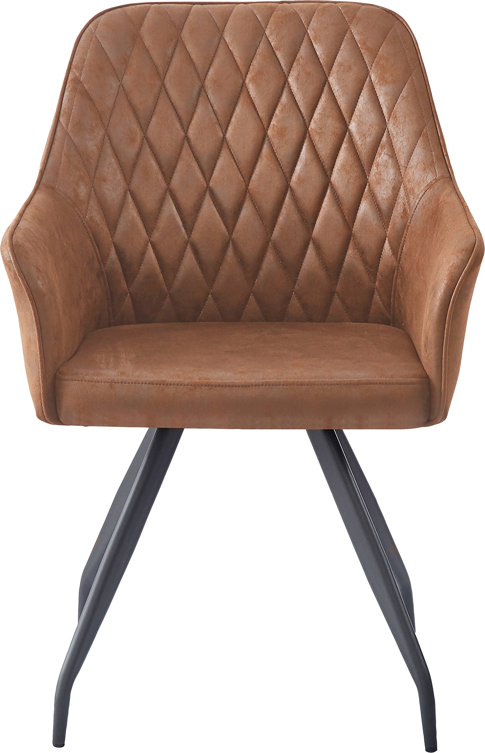 Kayoom Polsterstuhl »Stuhl Amber 225, Eleganter Stuhl mit Steppung«, 1 St., Eleganter Stuhl mit Steppung, moderne Eisen-Füße