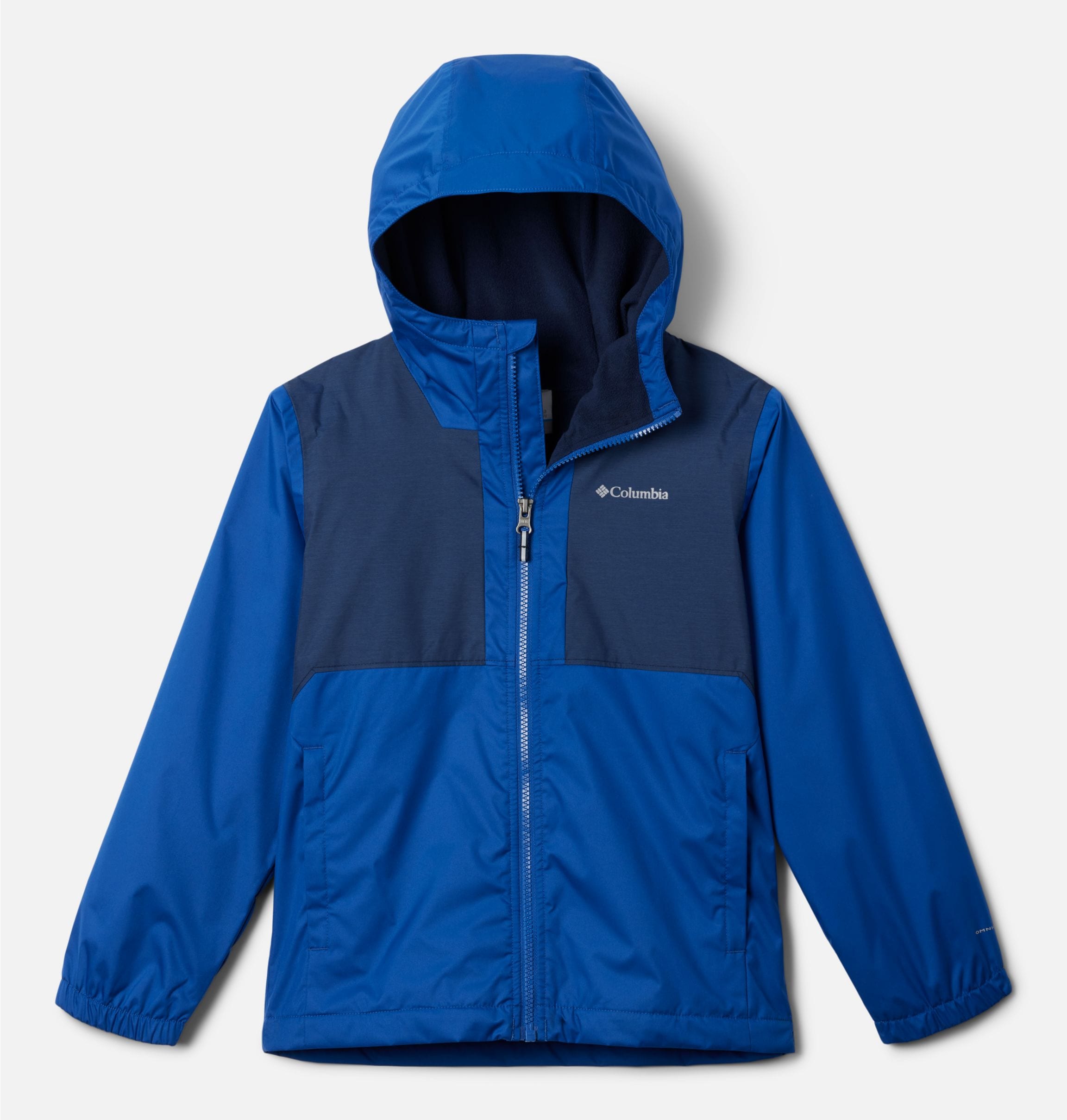 Columbia Winterjacke »Rainy Trails II Fleece Lined Jacket« mit Kapuze für Kinder in blau, Größe XXS (104/110)