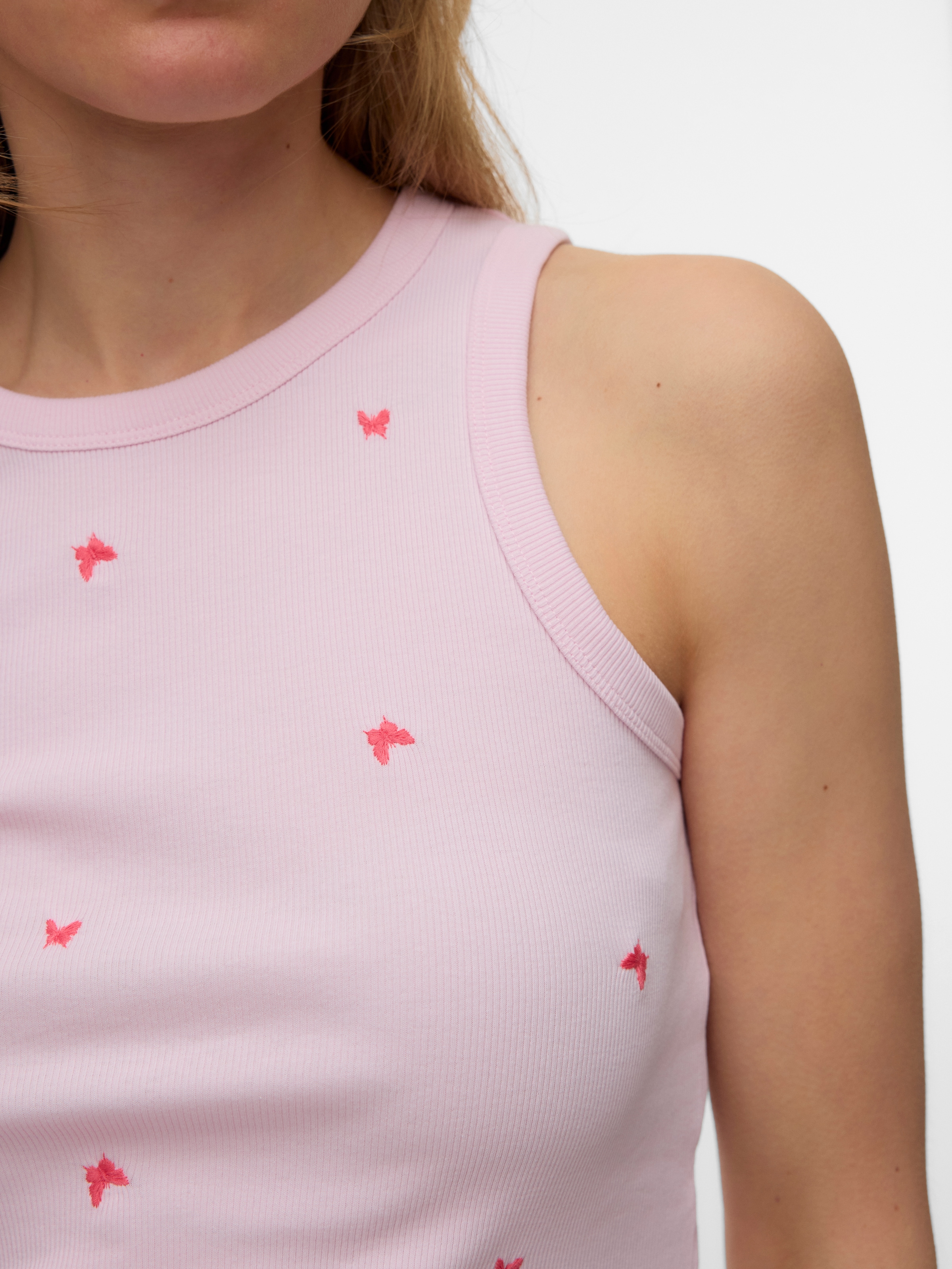 Vero Moda Tanktop »VMNAJA TANK TOP BOX JRS« Baumwollmischung