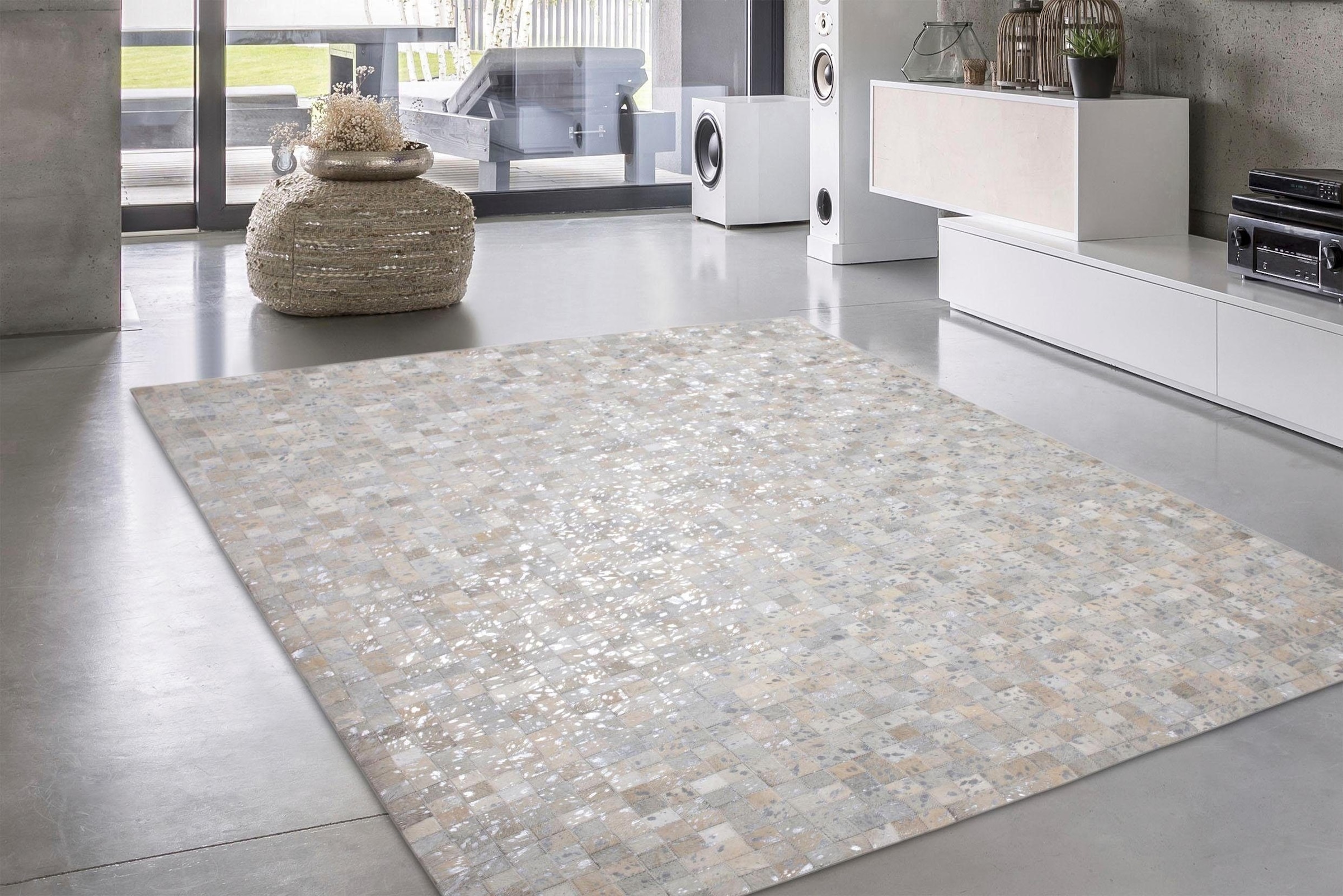 calo-deluxe Fellteppich »Audra 100«, rechteckig, 8 mm Höhe, echtes Rinderfell, Wohnzimmer