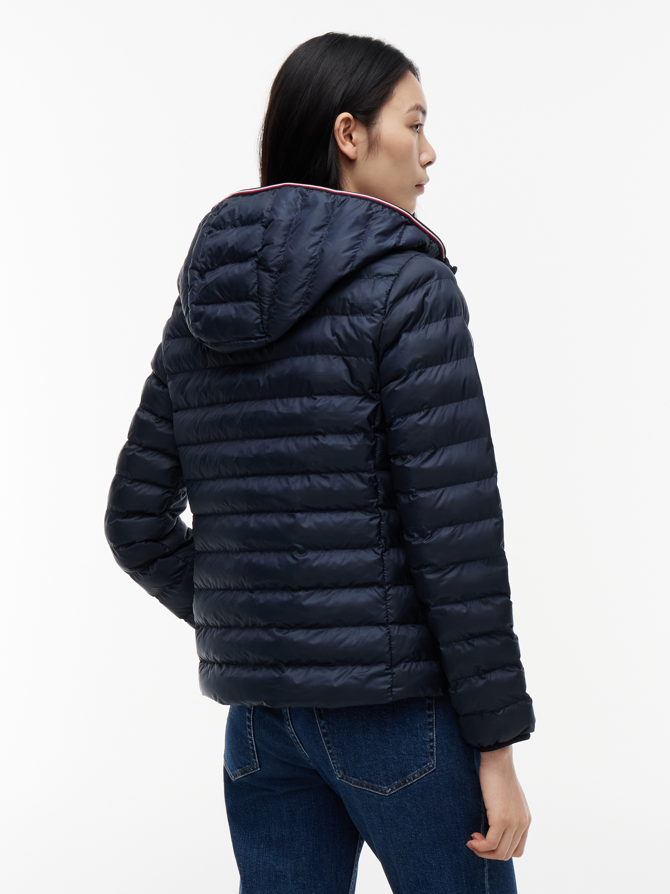 Tommy Hilfiger Steppjacke »LW PADDED GLOBAL STRIPE JACKET« Global Serie TH WOMEN,  mit Kapuze sportive Kapuze mit Global Stripe