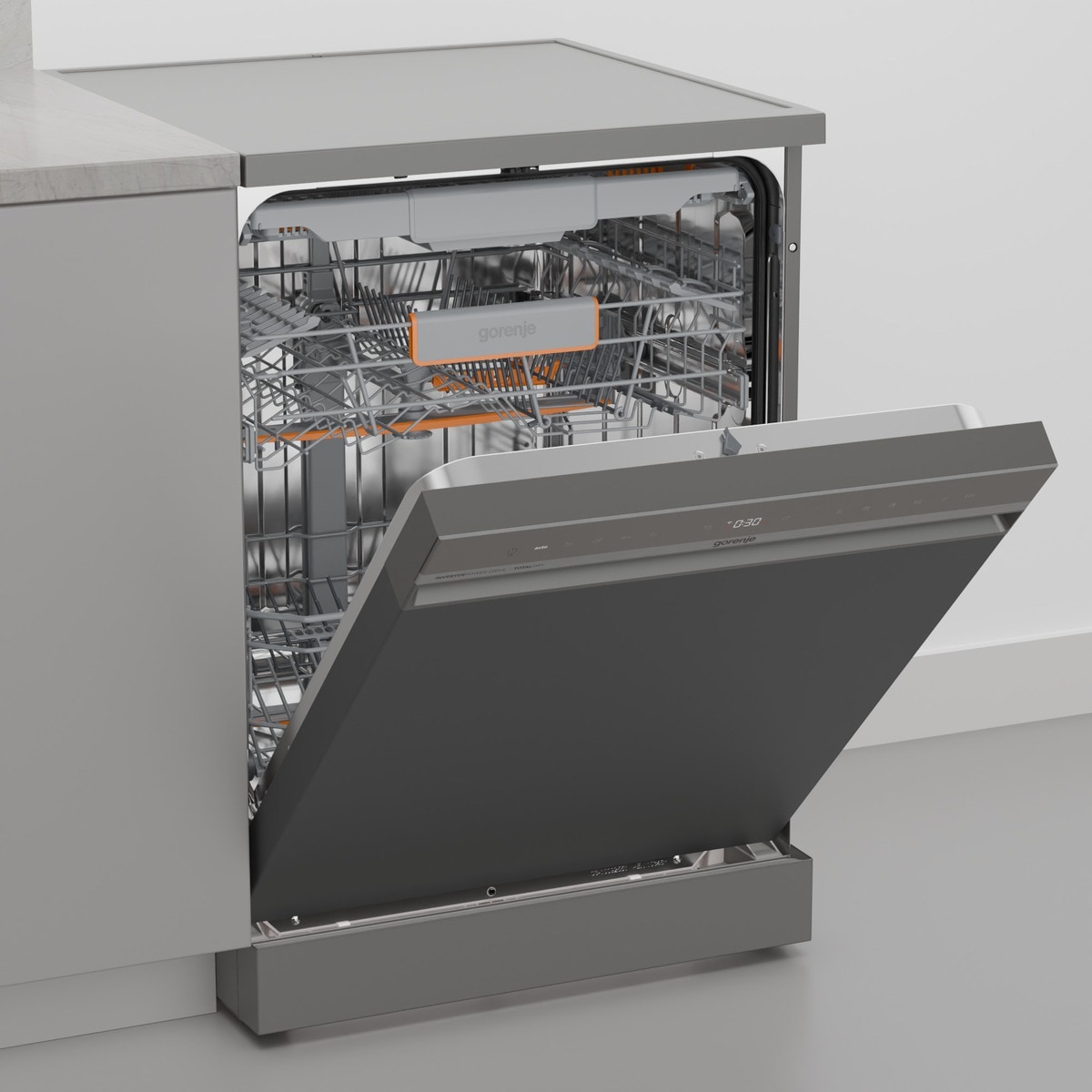 GORENJE Standgeschirrspüler »GS673A96X« 9,4 l 16 Maßgedecke TotalDry - automatische Türöffnung