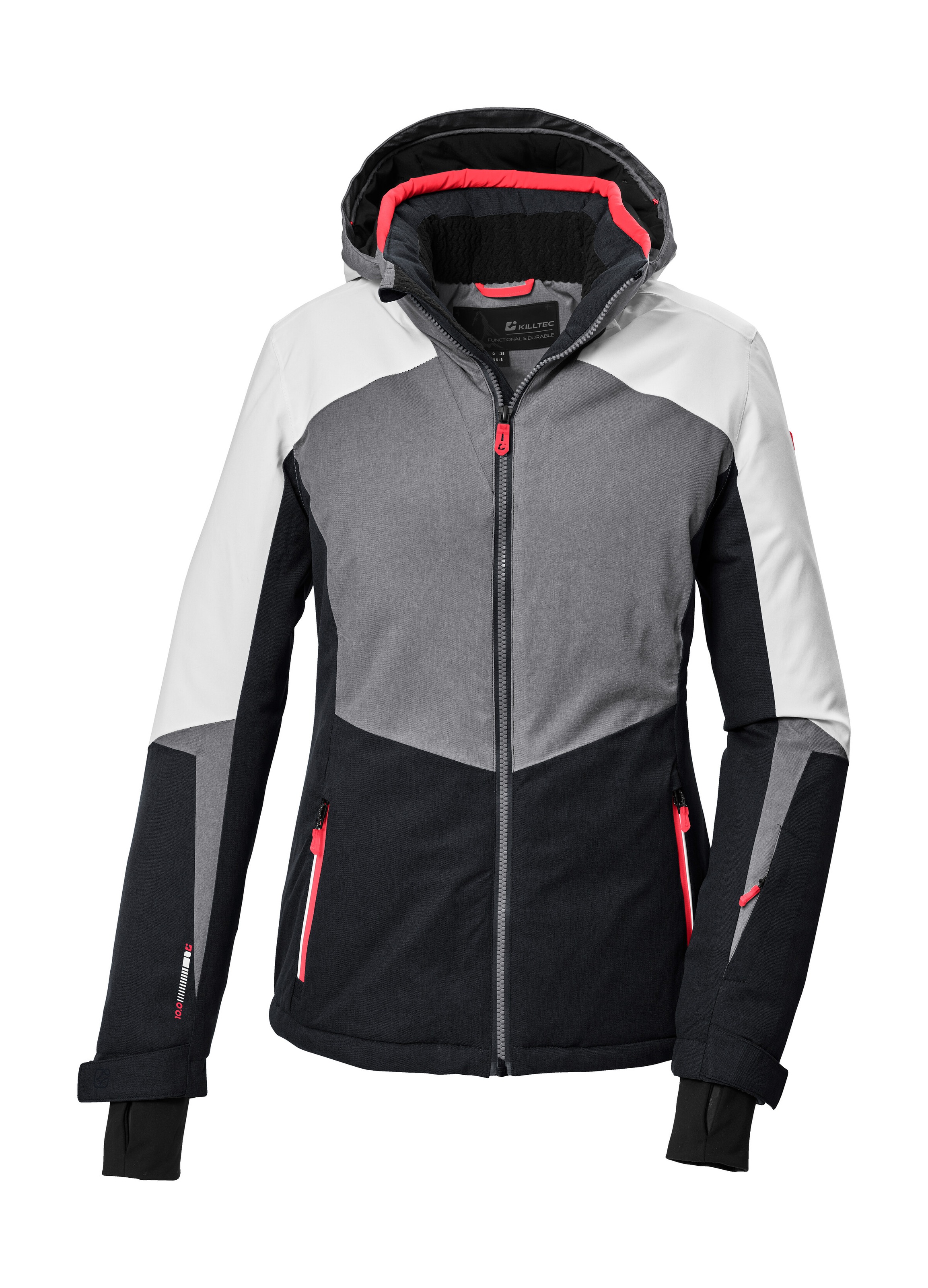 Killtec Skijacke »KSW 66 WMN SKI JCKT«, Damen Skijacke: wasserdicht, atmungsaktiv, Colourblock Design