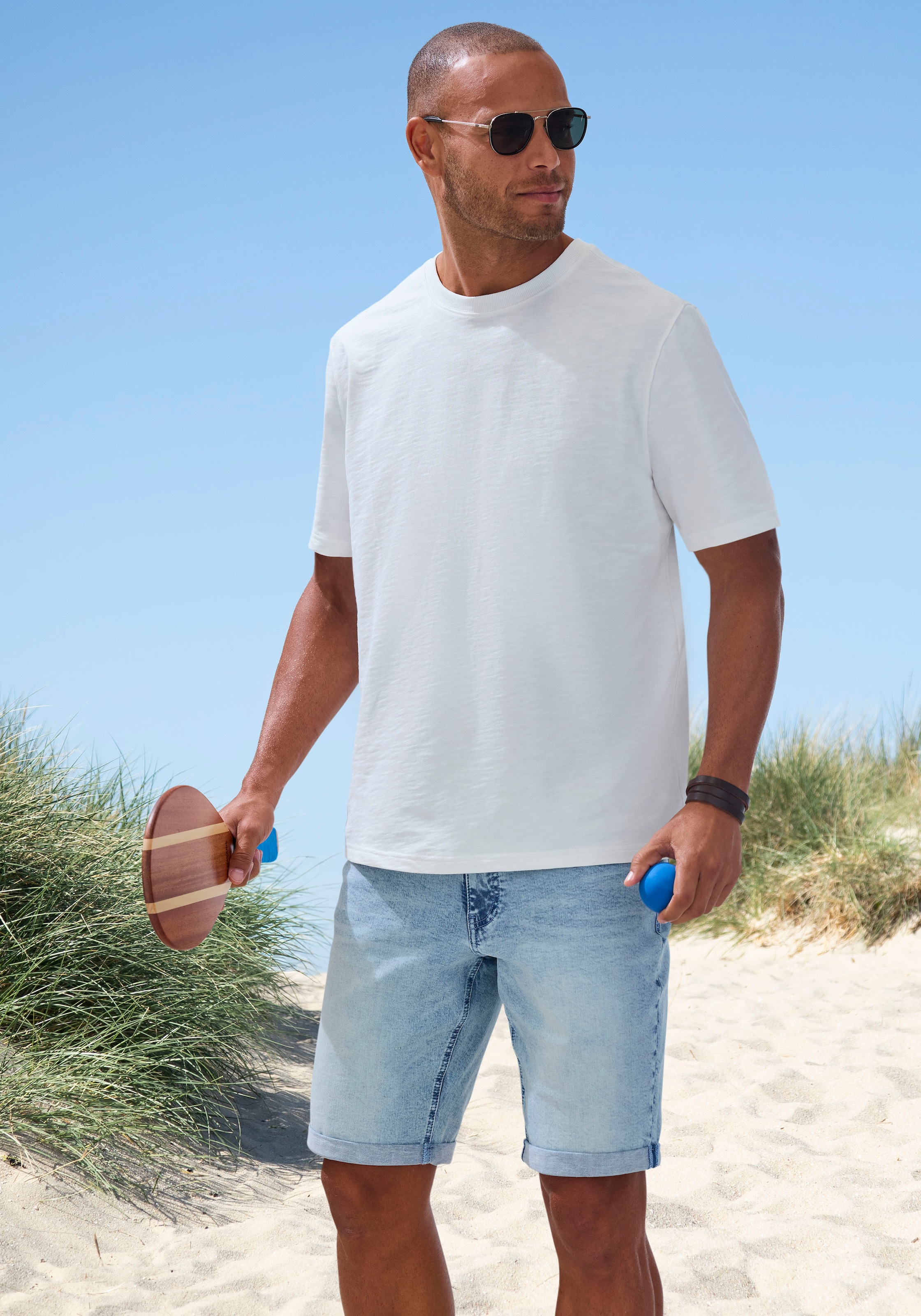 John Devin T-Shirt in Struktur-Qualität und modischen Farben