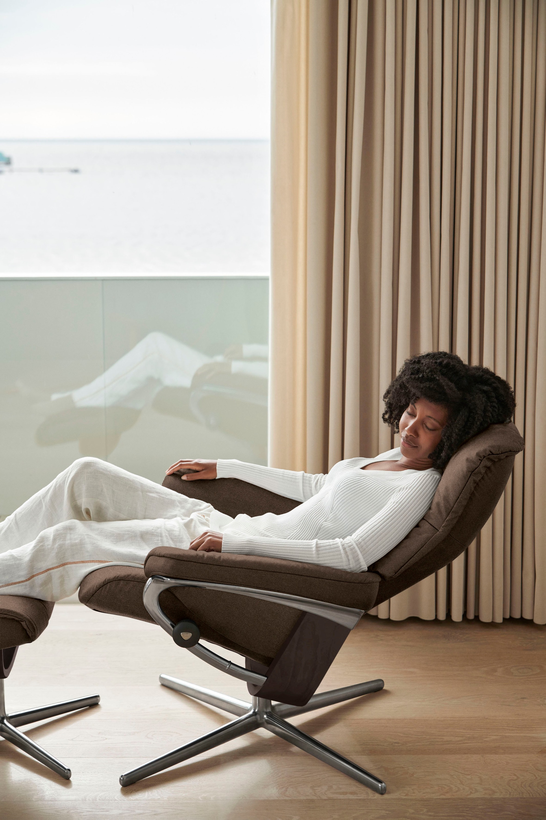Stressless® Relaxsessel »Mayfair«, mit Cross Base, Größe S, M & L, Holzakzent Wenge