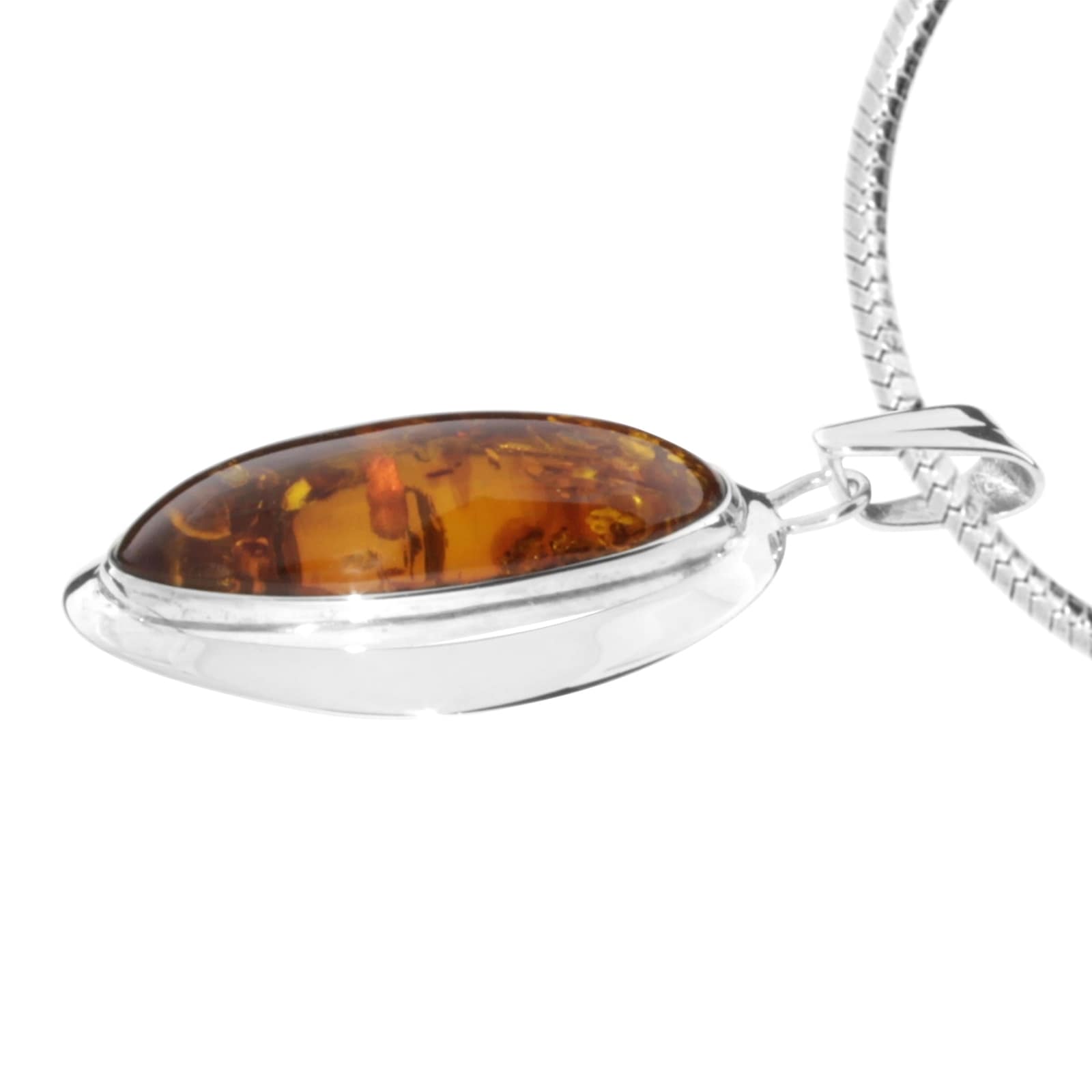 OSTSEE-SCHMUCK Kette mit Anhänger »- Heike - Silber 925/000 - Bernstein«