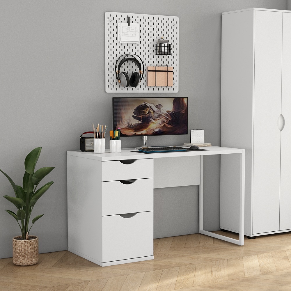 OTTO home Schreibtisch Set,  mit Schubladen, im modernen skandinavischen Design, Breite 120 cm