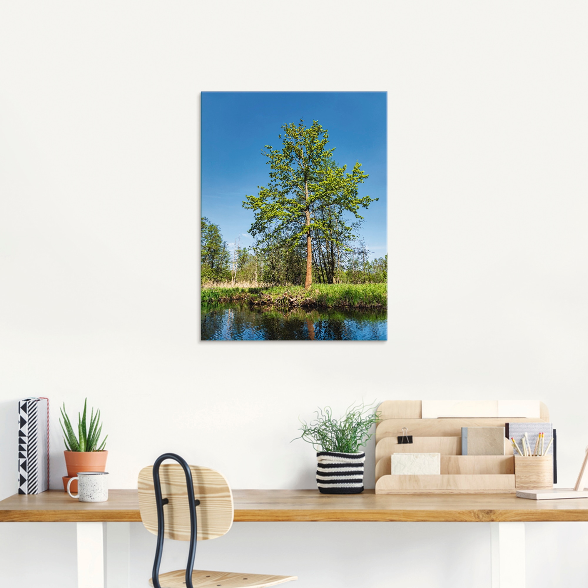 Artland Glasbild »Landschaft im Spreewald bei Lübbenau«, Wald, (1 St.), in verschiedenen Größen