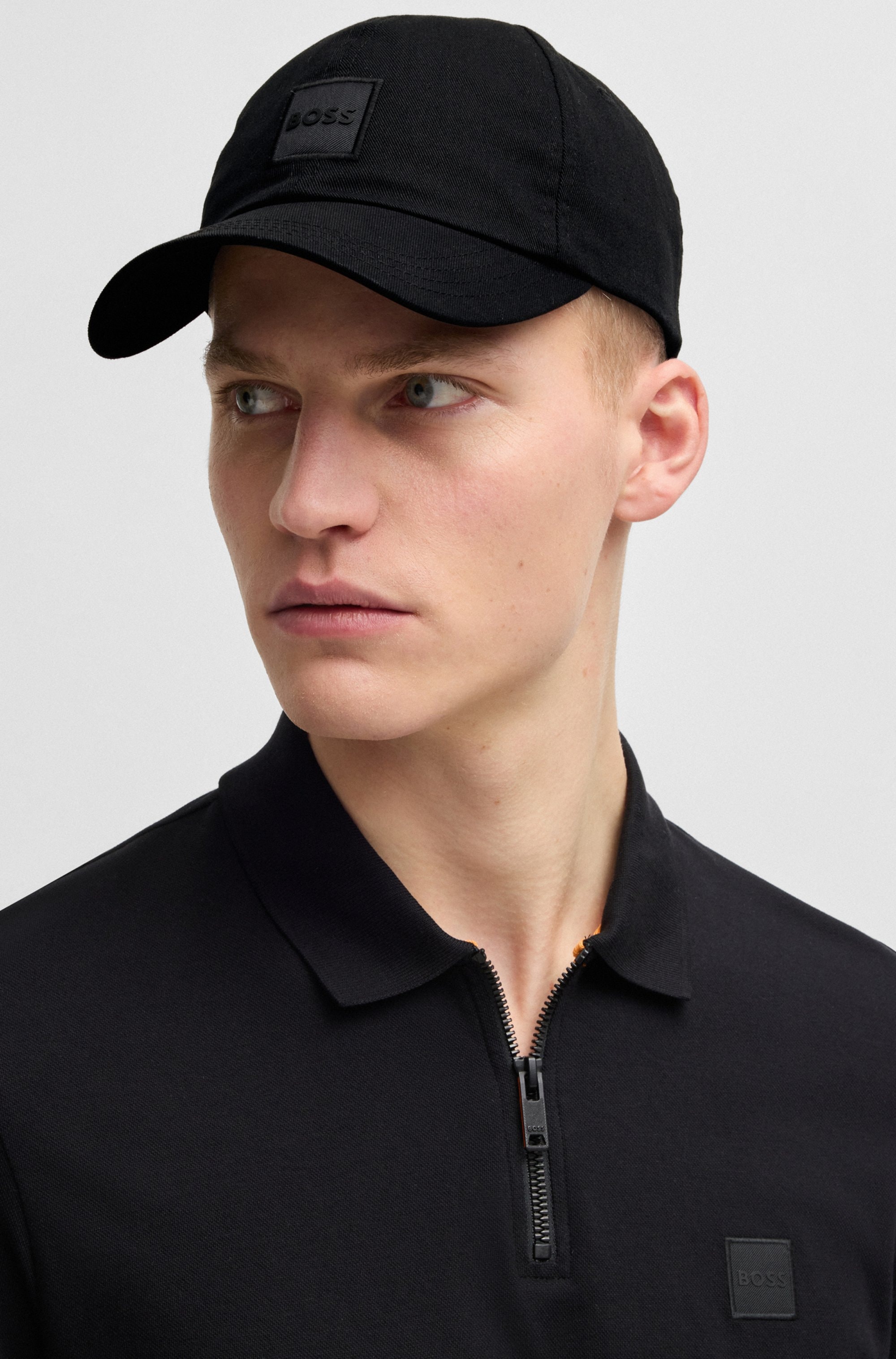 BOSS ORANGE Fitted Cap »Derrel-PL«, mit Slogan Stickerei, Icon Detail, Weite verstellbar