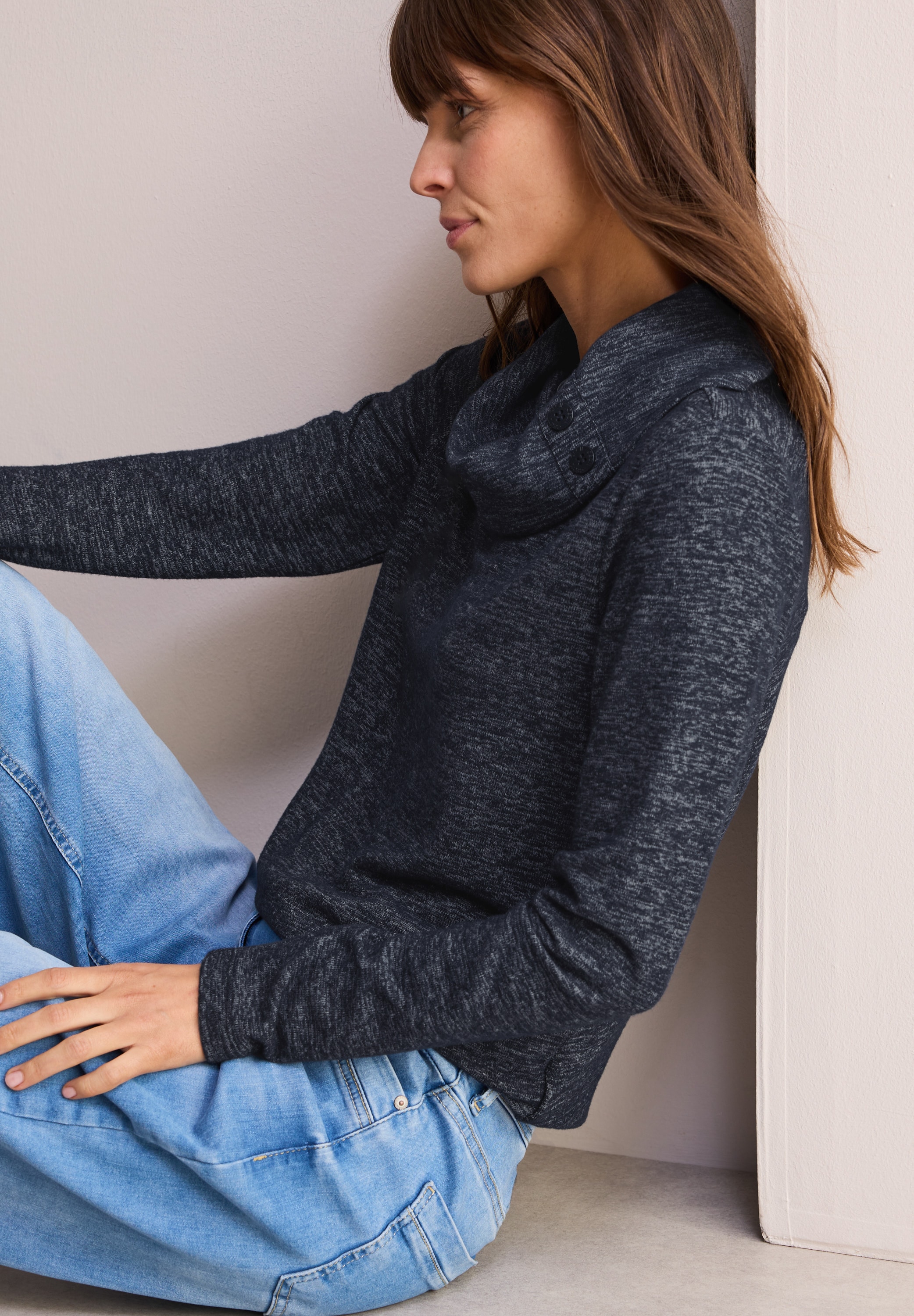 Cecil Strickpullover, in Melange-Optik