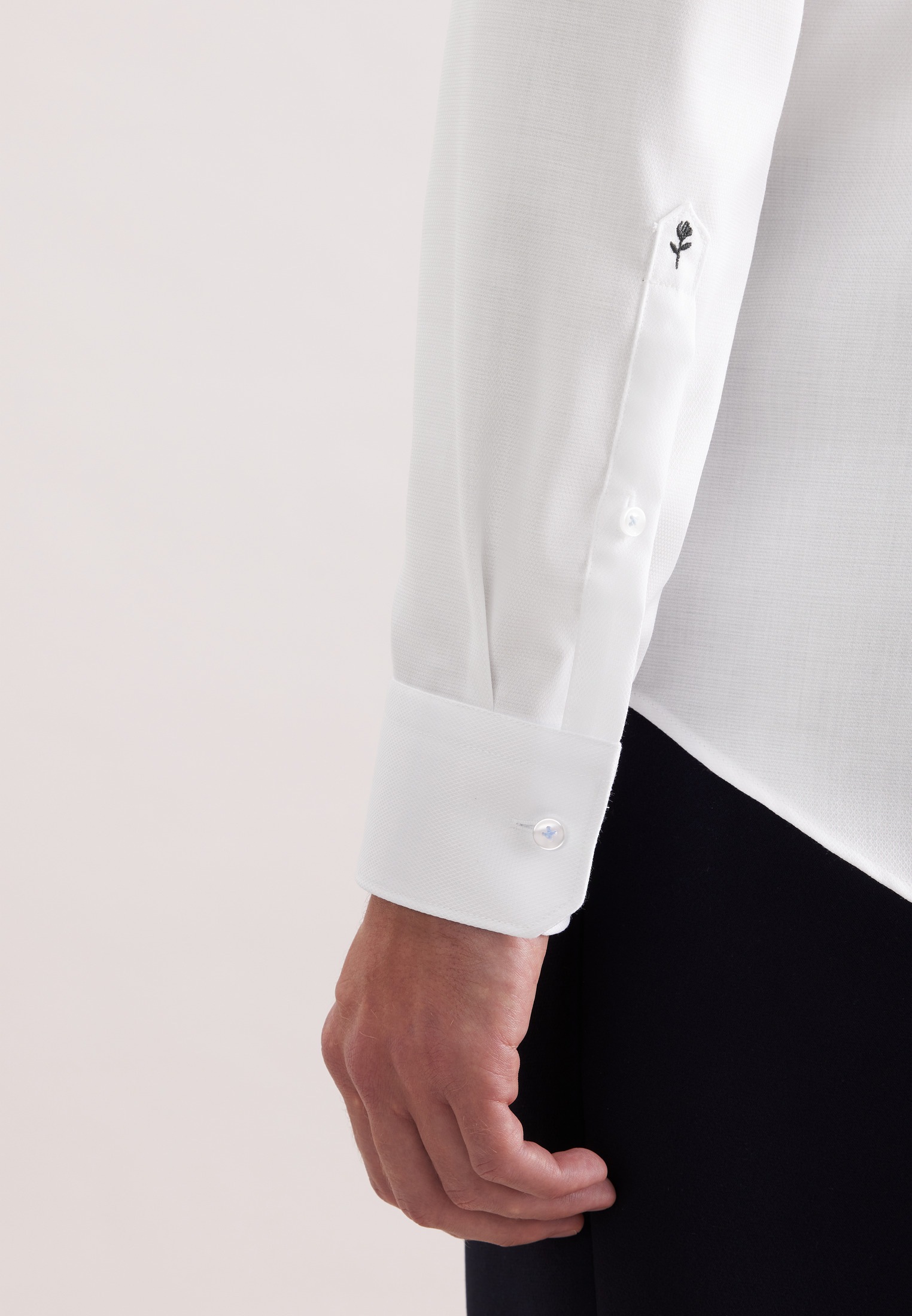 seidensticker Businesshemd »Schwarze Rose« Shaped 1/1 Extra lang Kentkragen Struktur