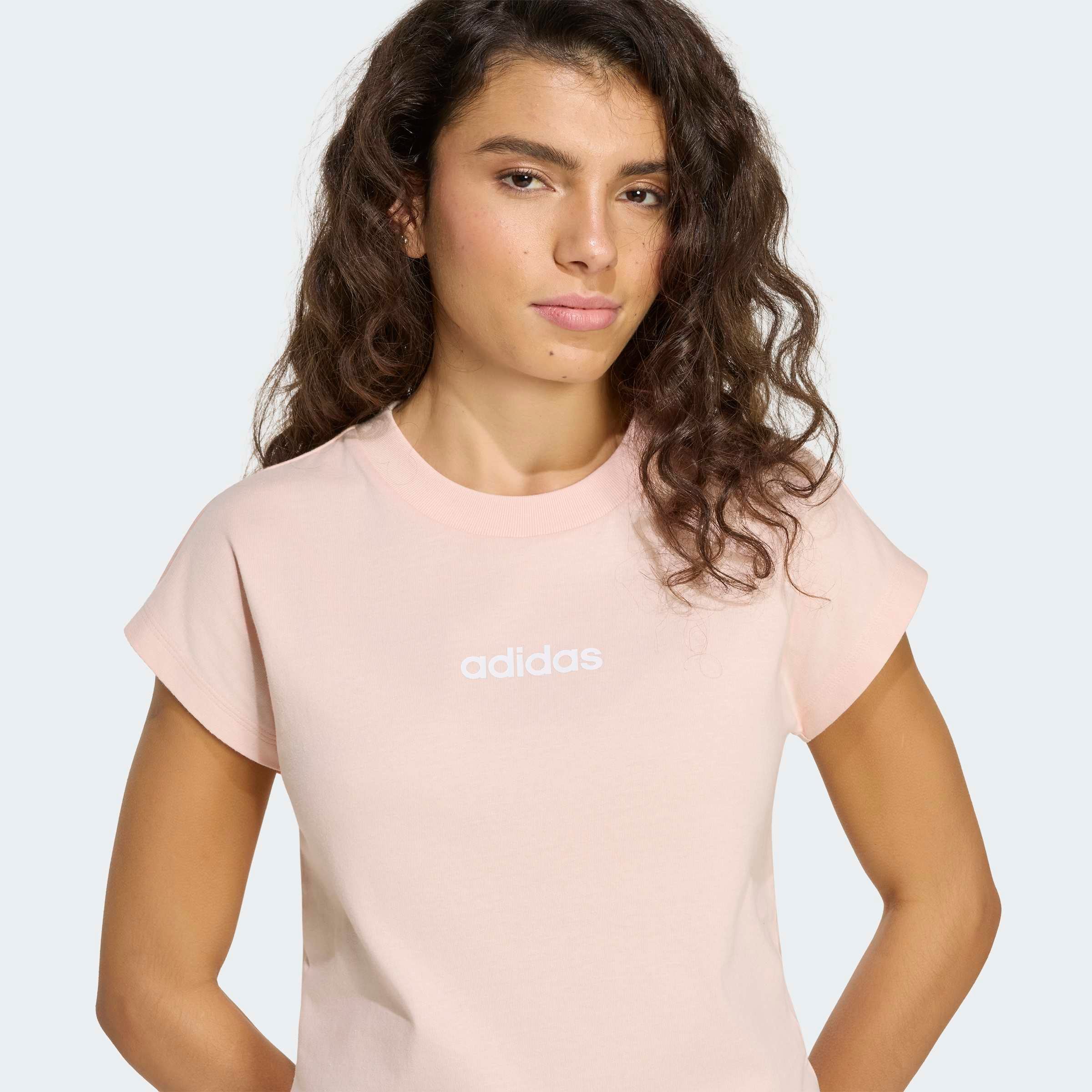 adidas Sportswear T-Shirt »W LIN SJ T« sportlicher Stil, Kurzarm, ohne Verschluss, aus Baumwolle