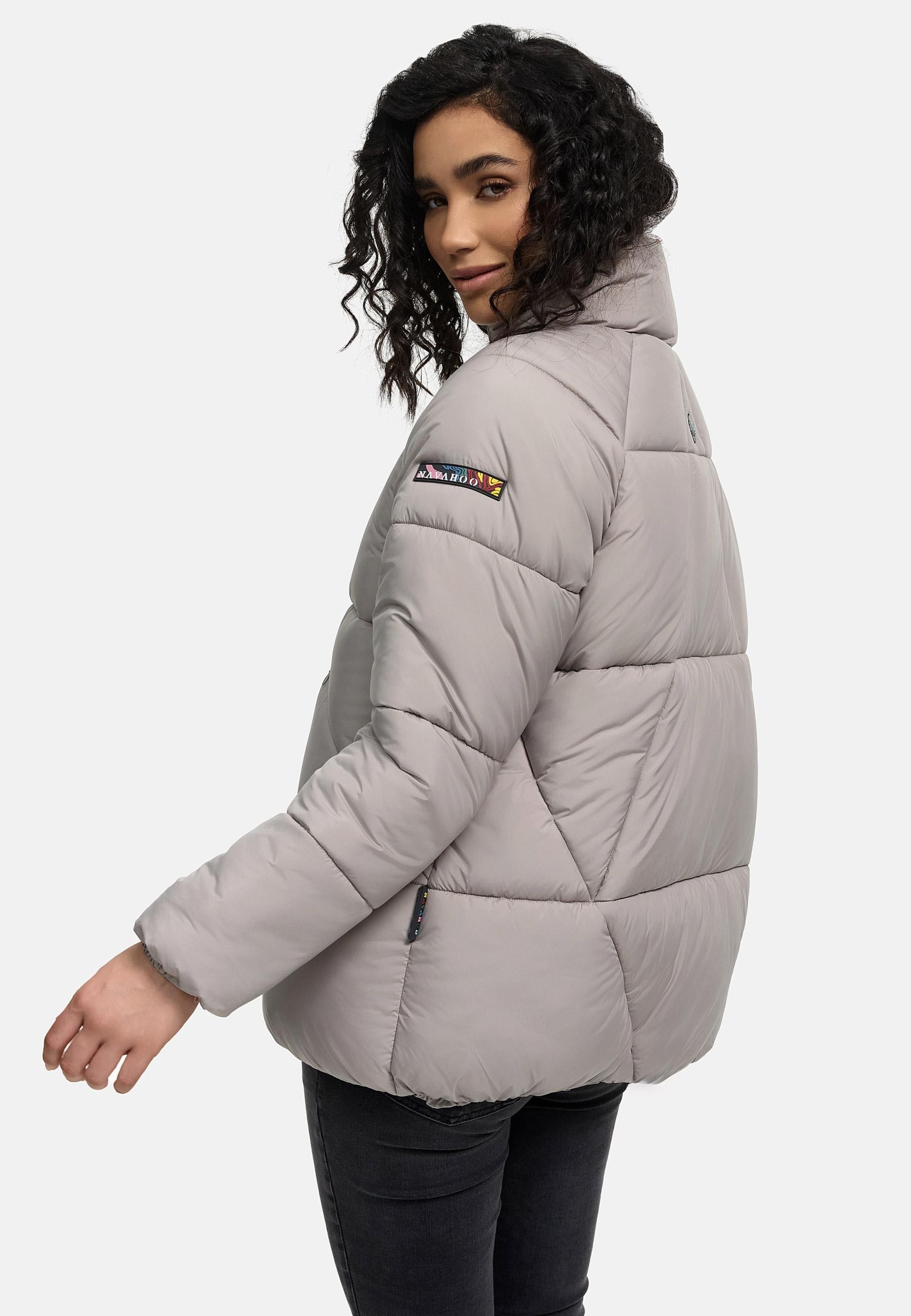 Navahoo Steppjacke »Steppjacke Schokolinaa 14«, ohne Kapuze, Winterjacke mit modischer Steppung & hohem Kragen