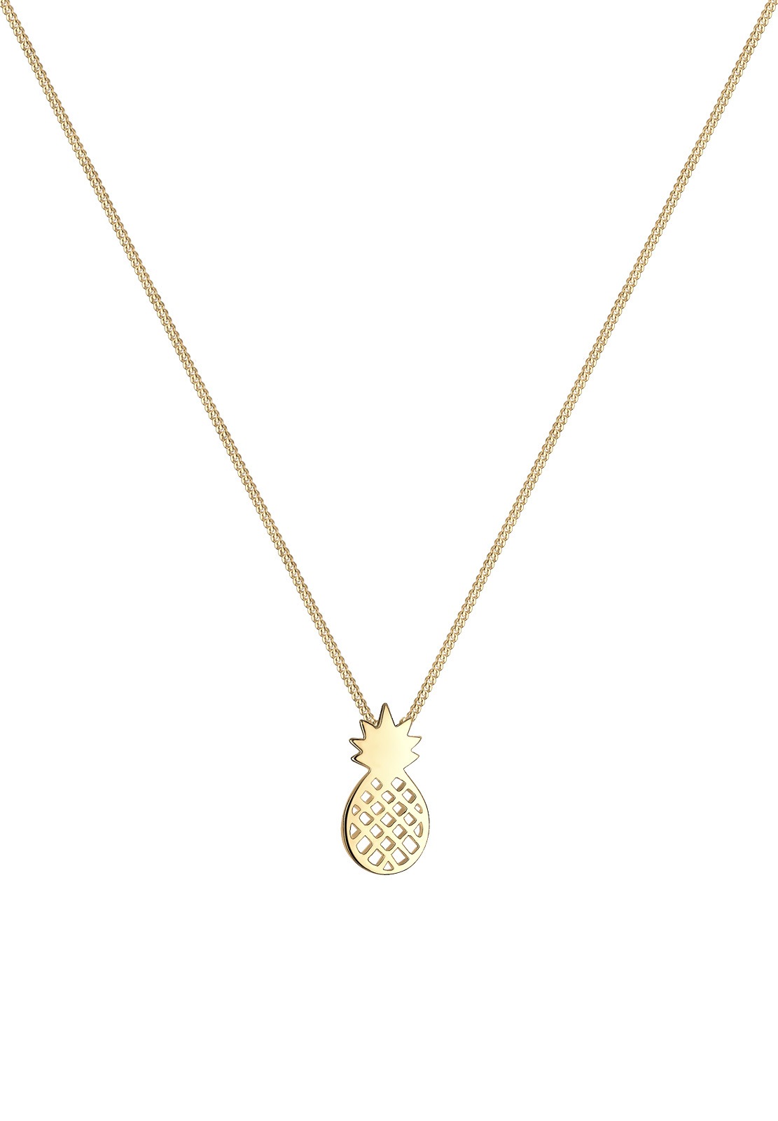 Elli Kette mit Anhänger »Halskette Ananas Frucht 925 Sterling Silber«