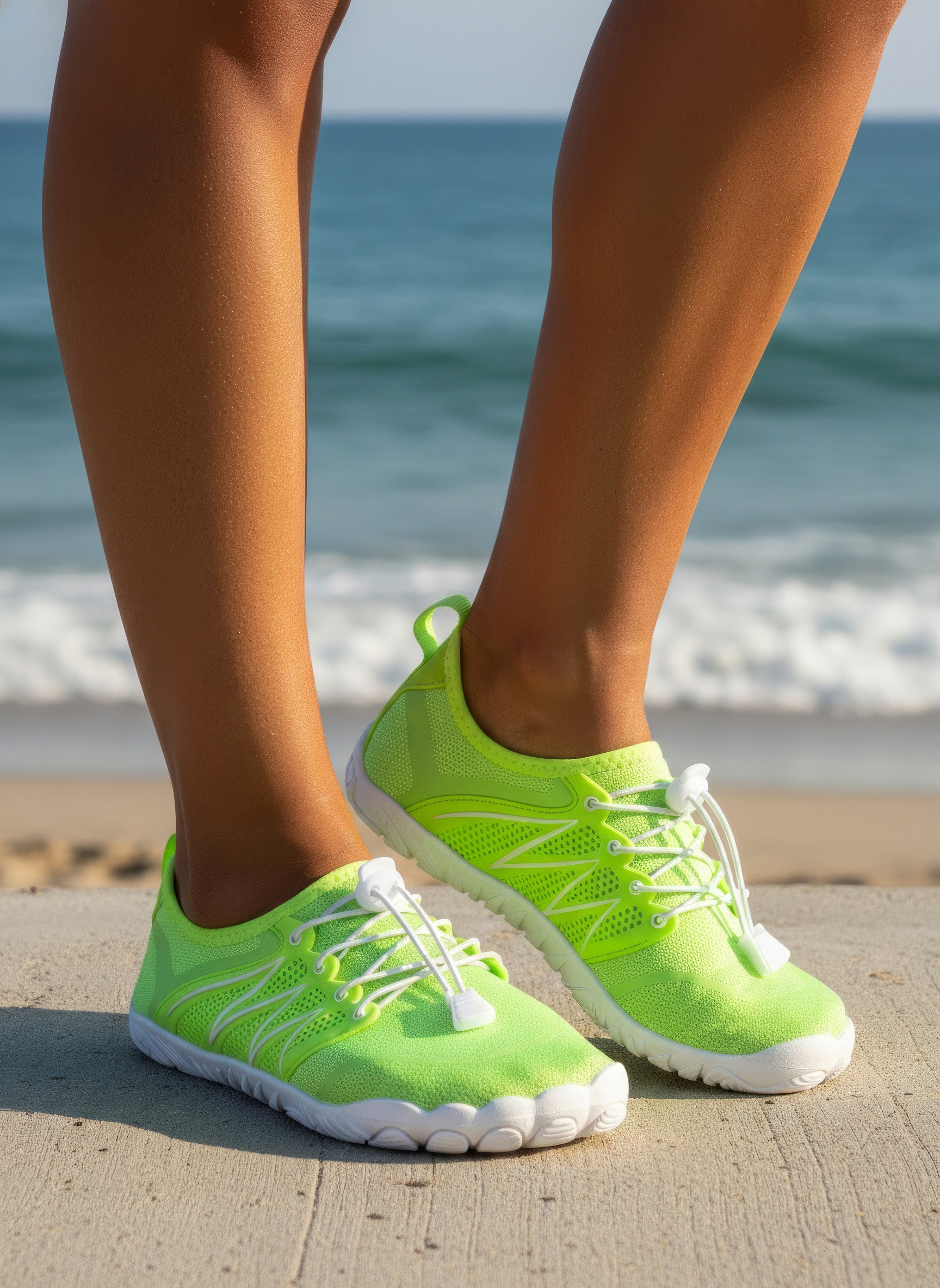 Venice Beach Aquaschuh »Badelatsche, Badeschuhe, Badeschlappe, Wasserschuh, leichter Slipper«  mit elastischen Bändern, schnelltrocknend, ultraleicht VEGAN