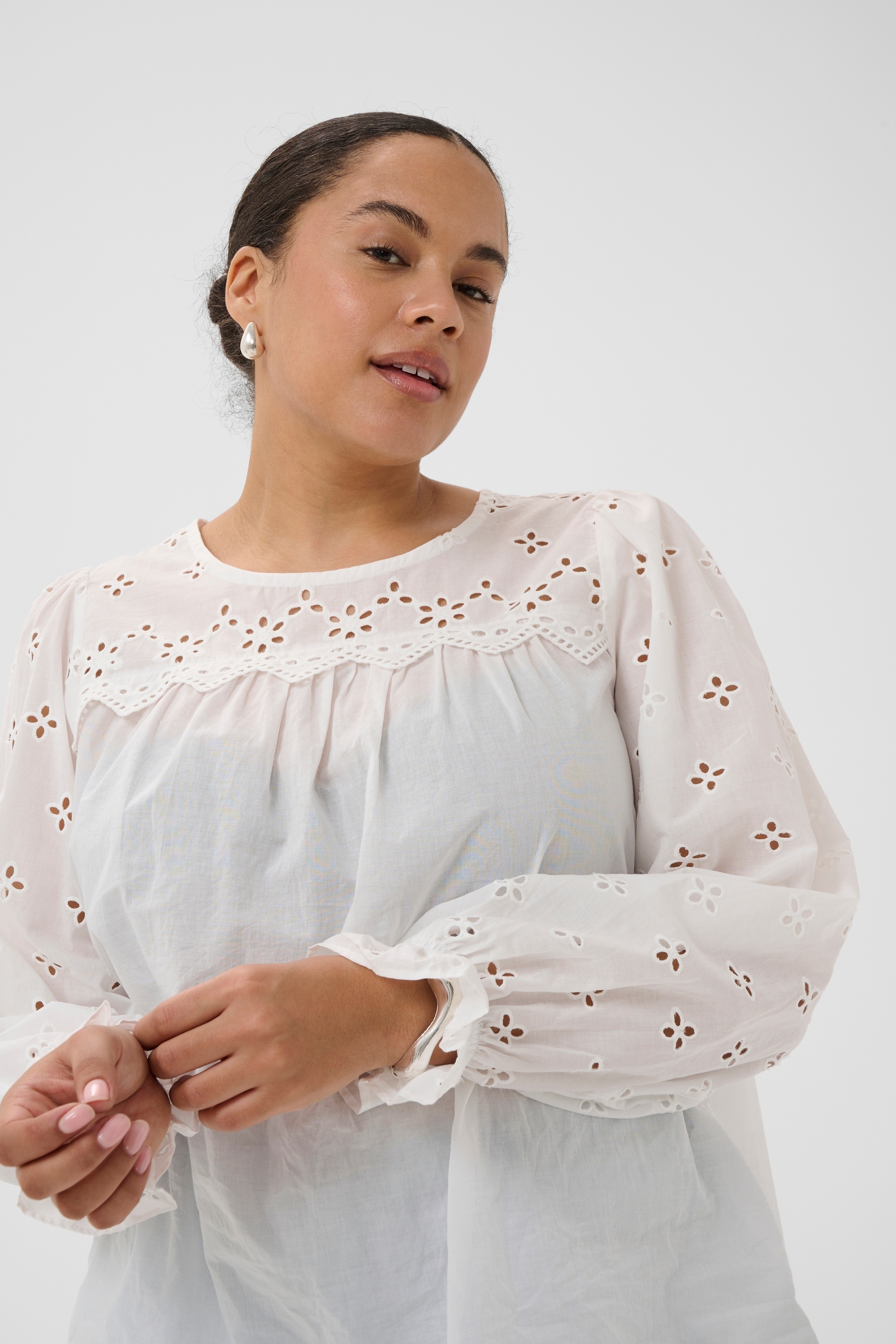 KAFFE Curve Langarmbluse »Langarm-Bluse KCmally«