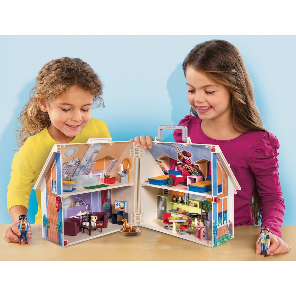 Playmobil® Konstruktions-Spielset »Mitnehm-Puppenhaus (70985), Dollhouse«, (64 St.), Made in Europe