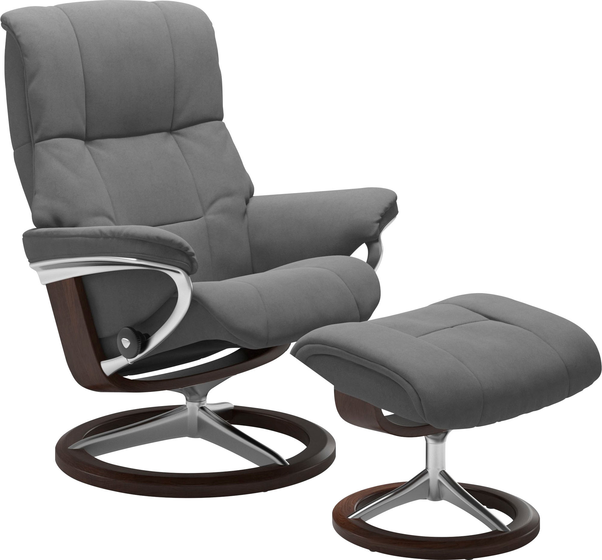 Stressless® Relaxsessel »Mayfair« Set, Relaxsessel mit Hocker,  mit Hocker, mit Signature Base, Größe S, M & L, Gestell Braun