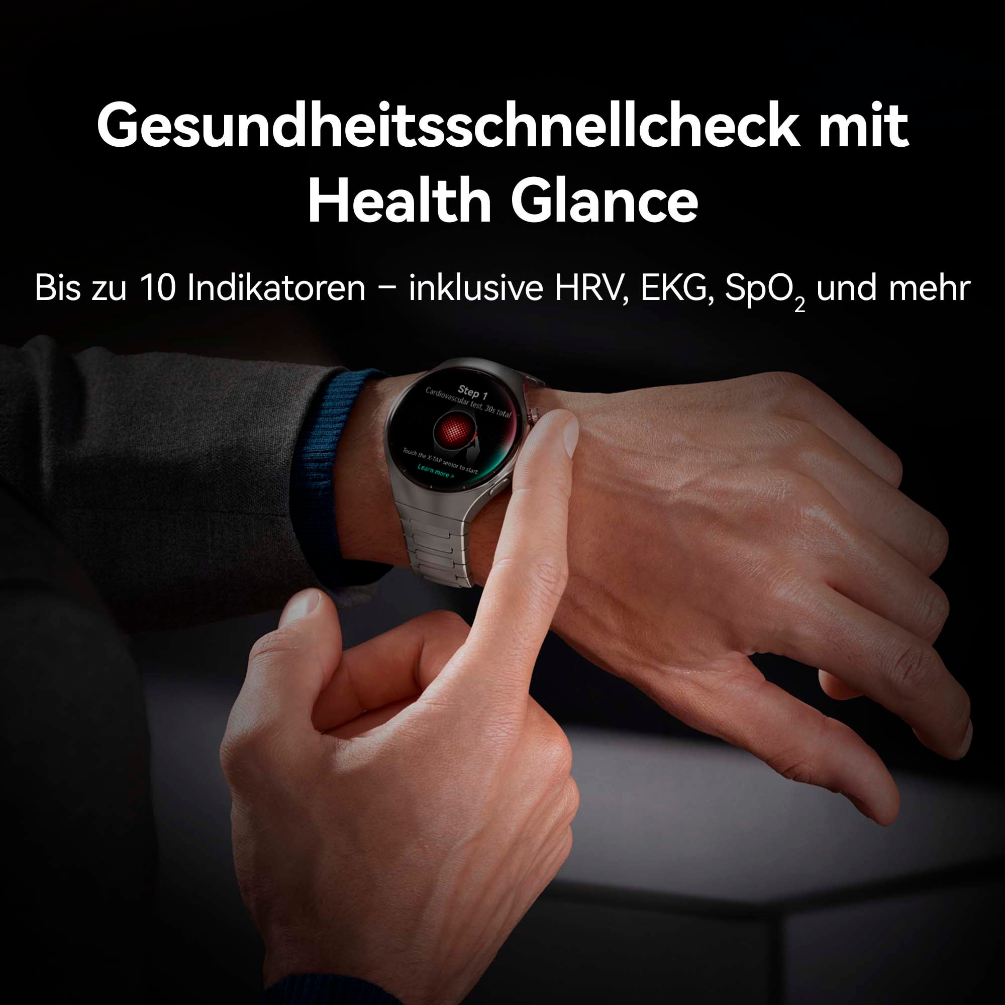 Huawei Smartwatch »WATCH 5 42mm«, (3,5 cm / 1,38 Zoll), 32,00 GB, X-TAP, Health Glance, 316L Edelstahl, Kompatibel mit iOS & Android