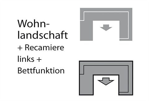 sit&more Wohnlandschaft »Mailand U-Form«, wahlweise mit Bettfunktion, frei im Raum stellbar