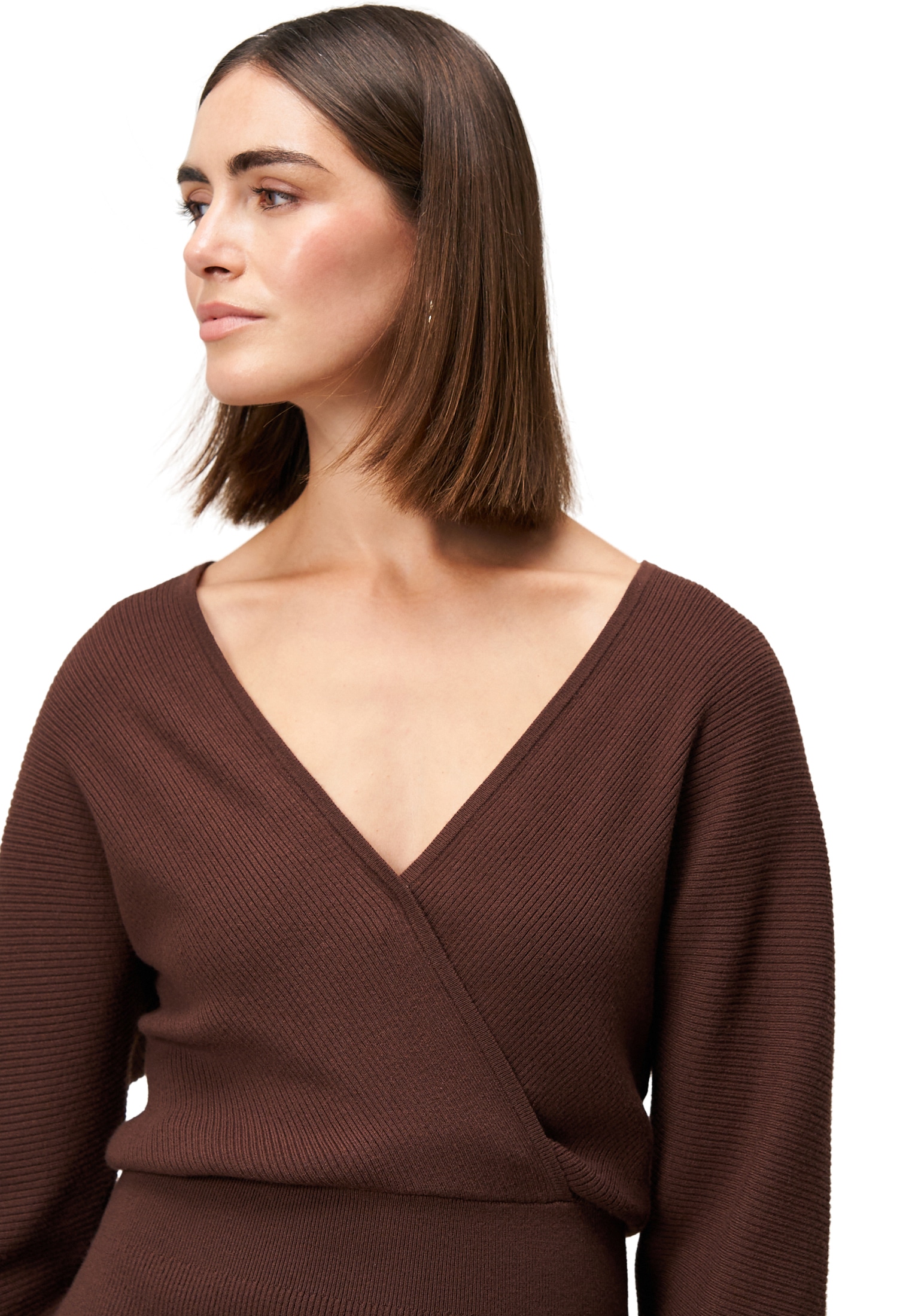 Zero Strickkleid »Strickkleid mit Wickeloptik«