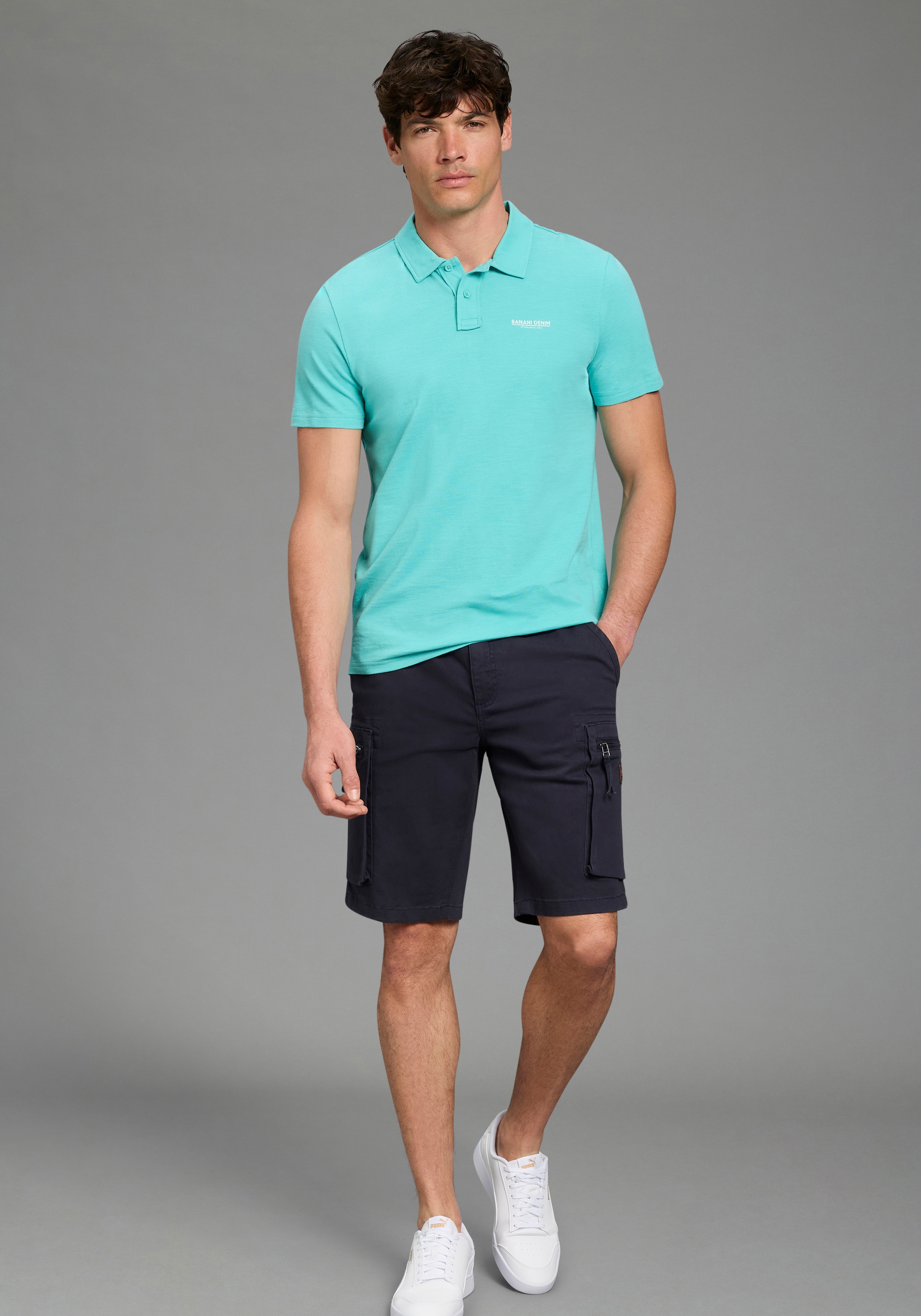 Bruno Banani Cargoshorts  Cargohose mit geradem Bein, mit Bindeband am Bund