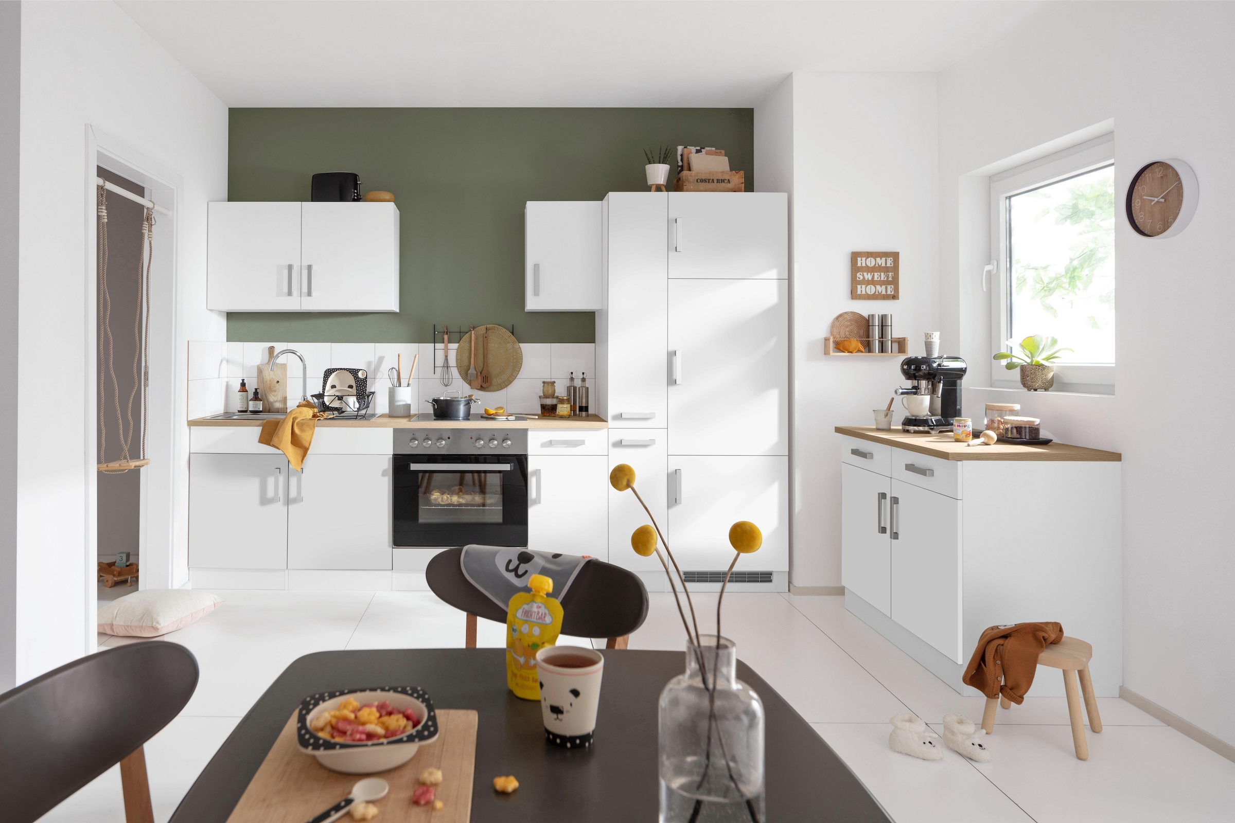 KOCHSTATION Küchenzeile »KS-Gera« Breite 300 cm, wahlweise mit E-Geräten, mit Arbeitsplatte