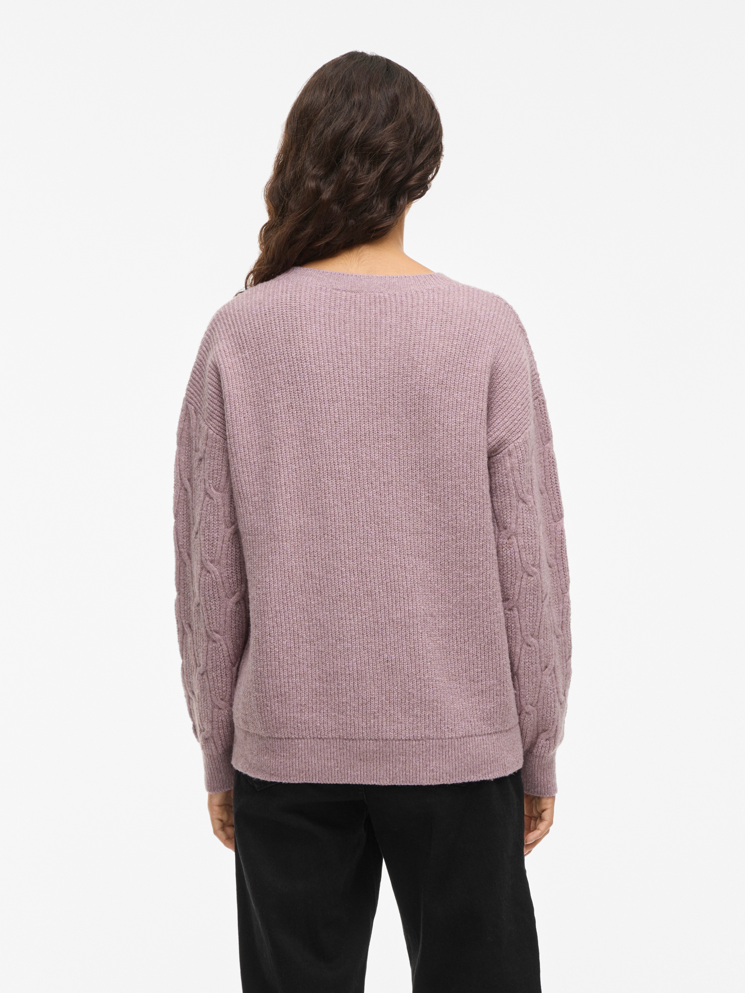 Vila Strickpullover »VILASSIA O-NECK L/S CABEL KNIT TOP -NOOS«