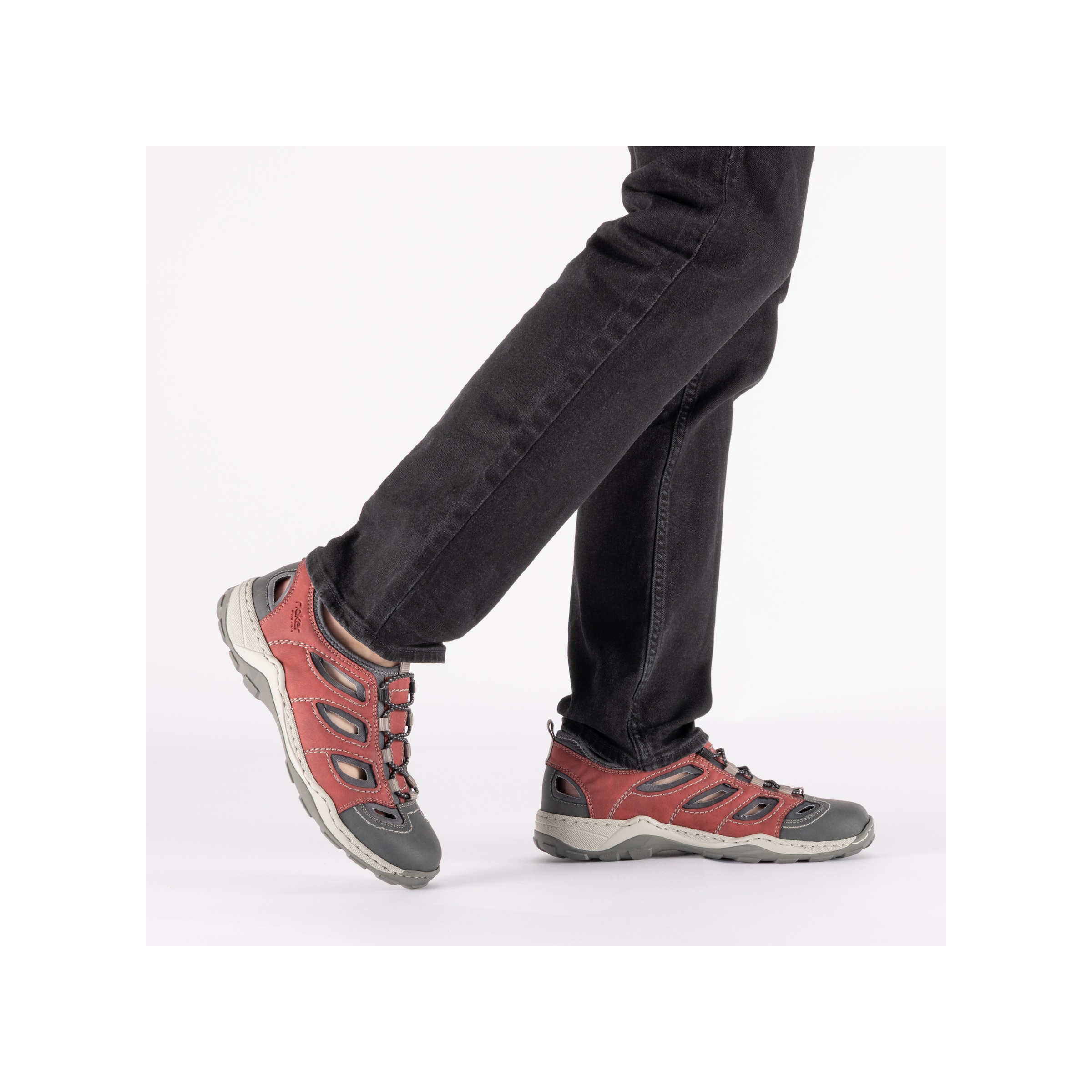 Rieker Slipper  Trekking Schuh, Sandale, Sommerschuh mit praktischem Gummizug